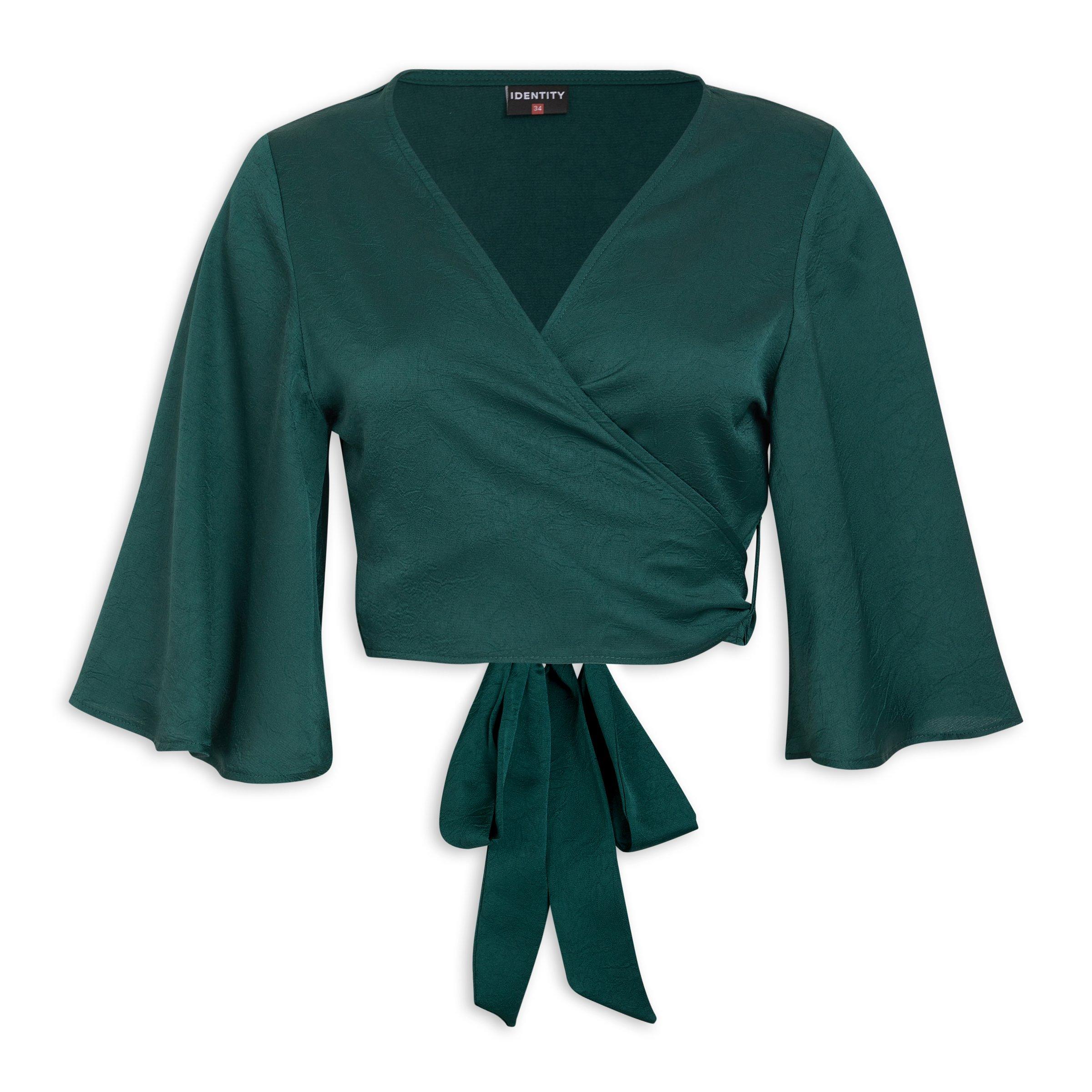 Green Wrap Blouse (3117598)