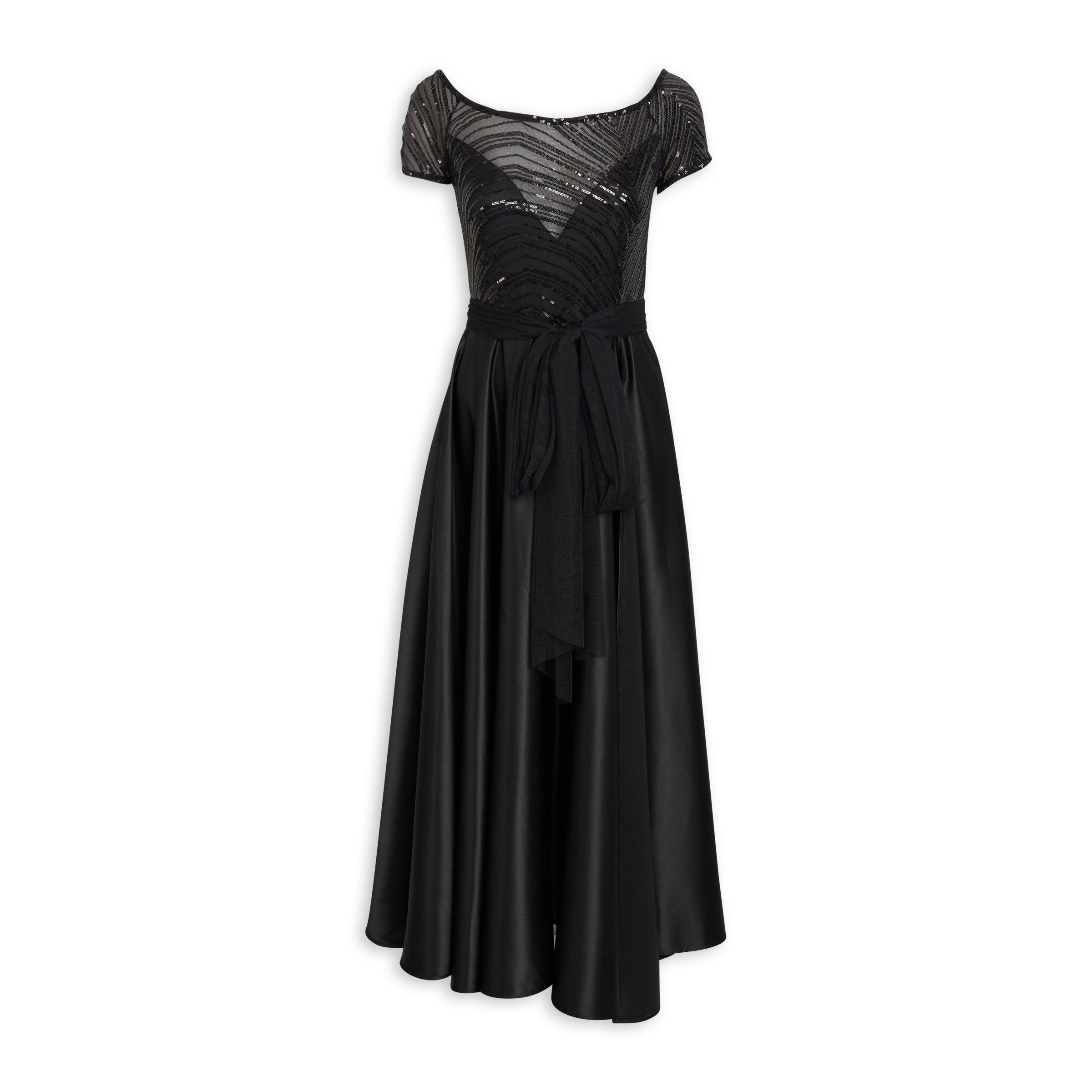 Black Fit and Flare Evening Dress (3117708) | Truworths