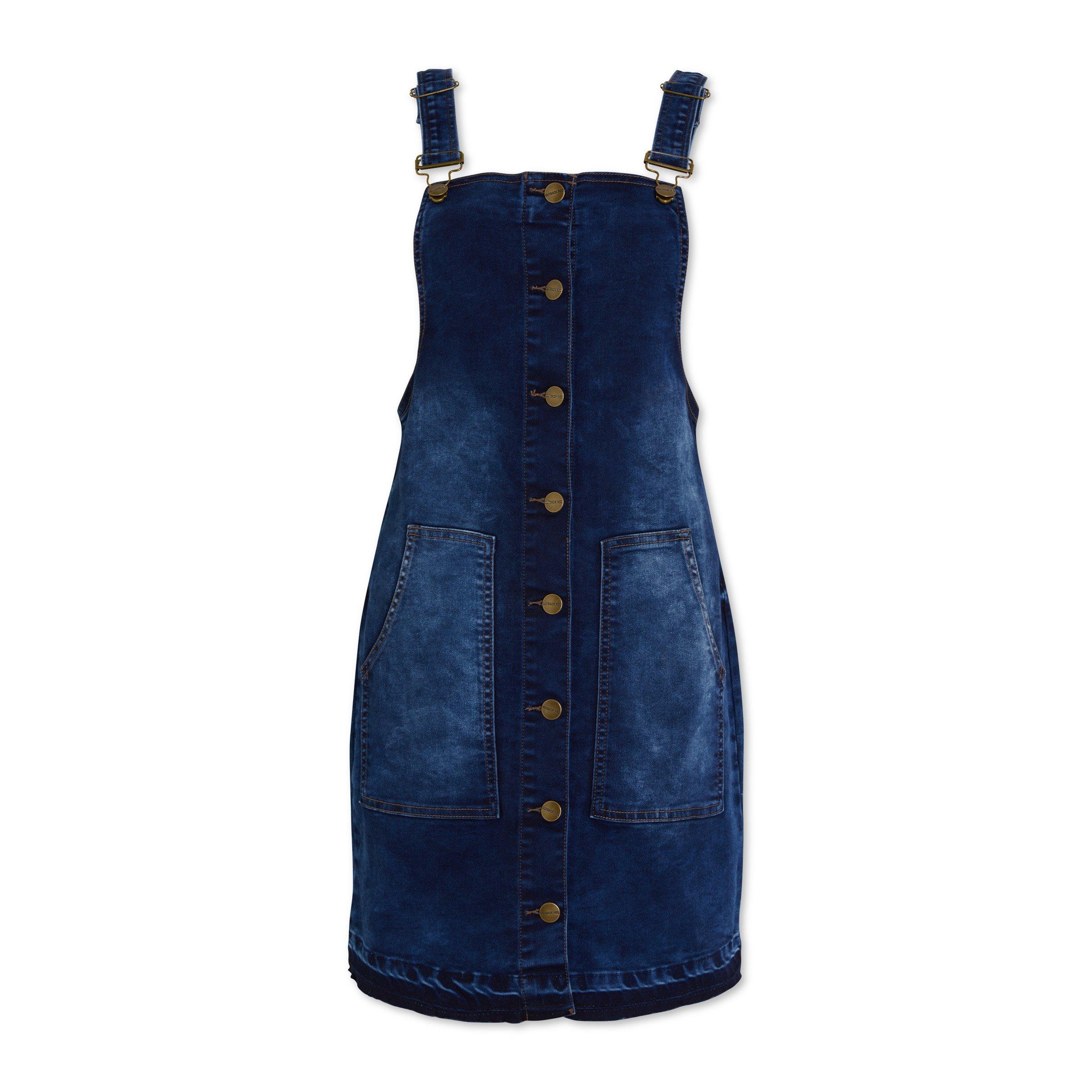 Indigo Denim Pinafore Dress (3074542)