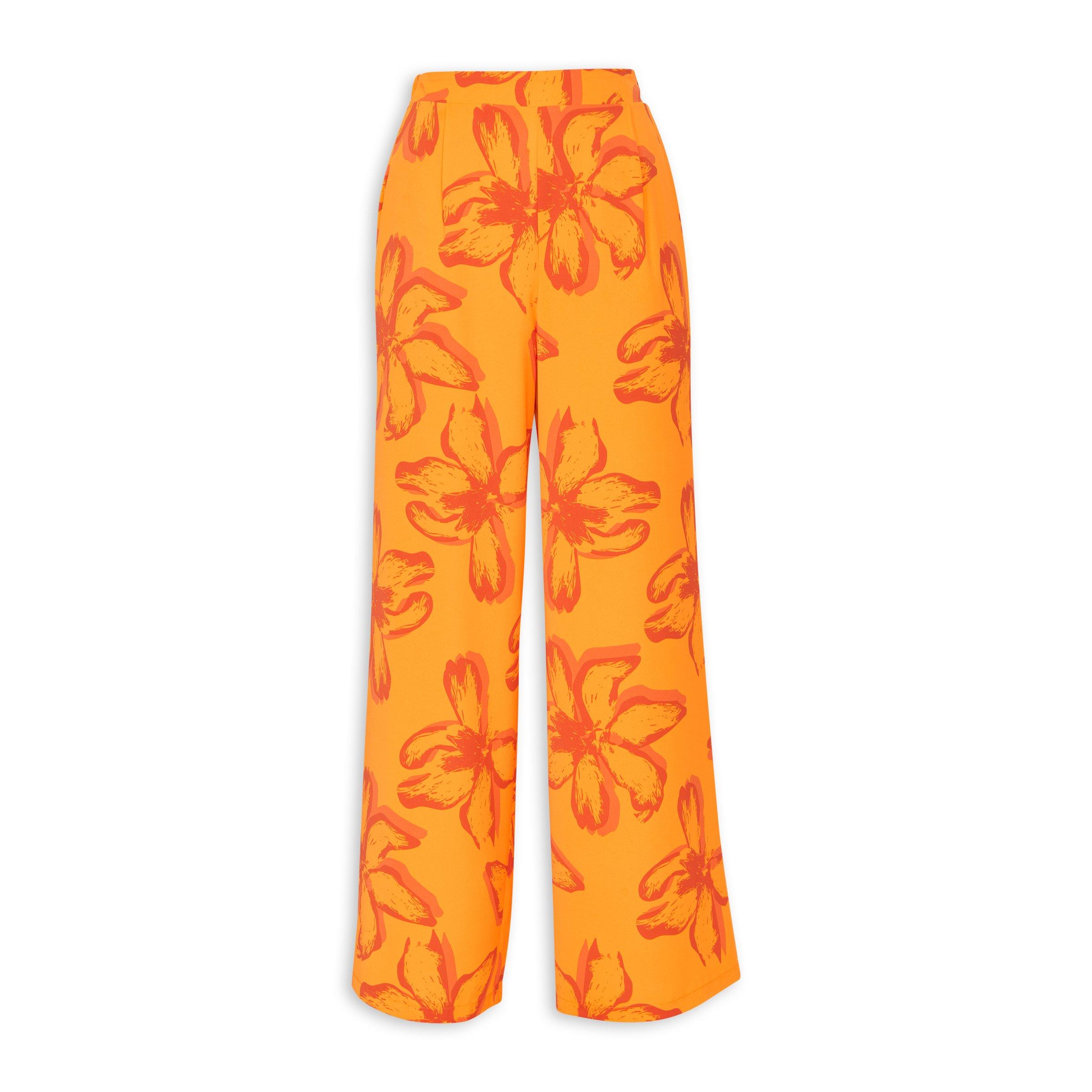 Orange Print Pant