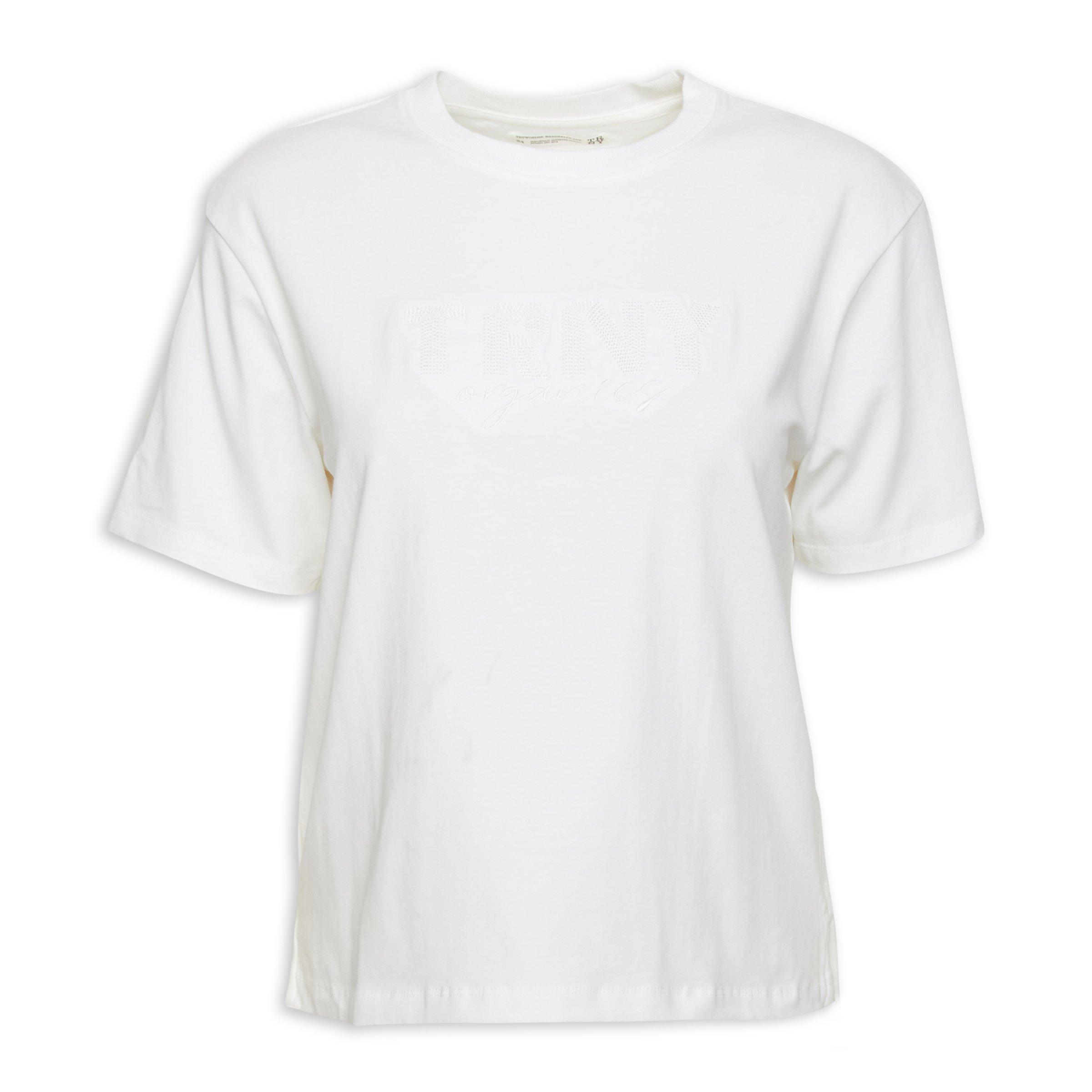 relaxed fit white t shirt