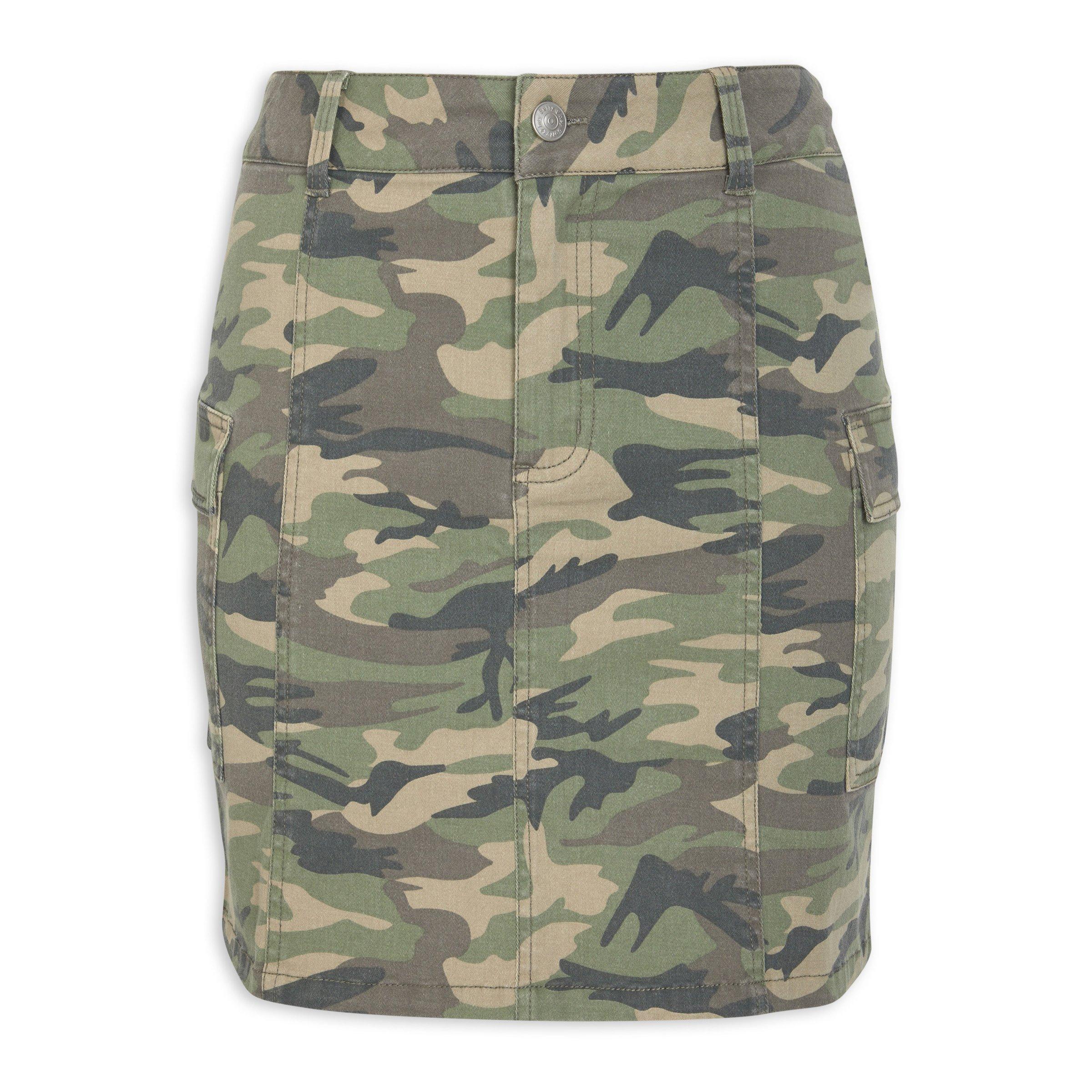 Camo Print Mini Skirt