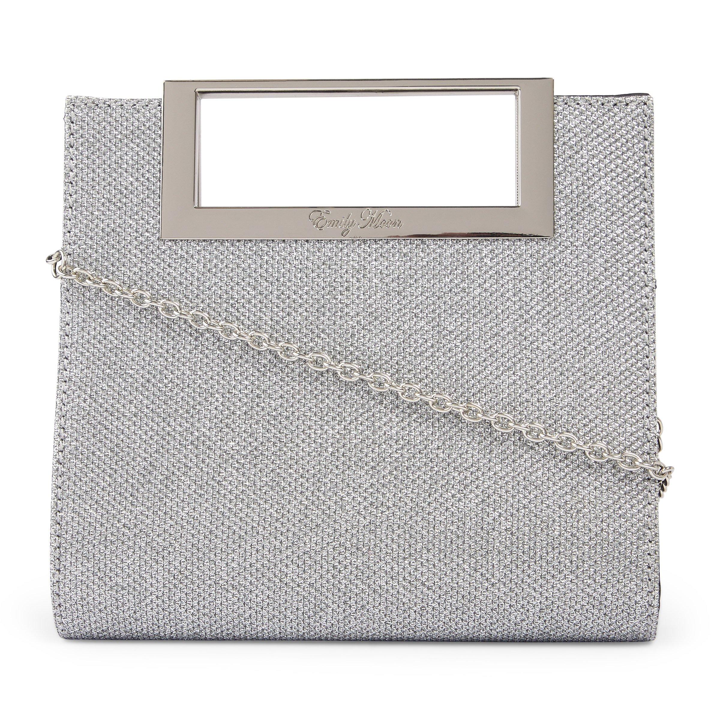 Grey silver outlet clutch bag