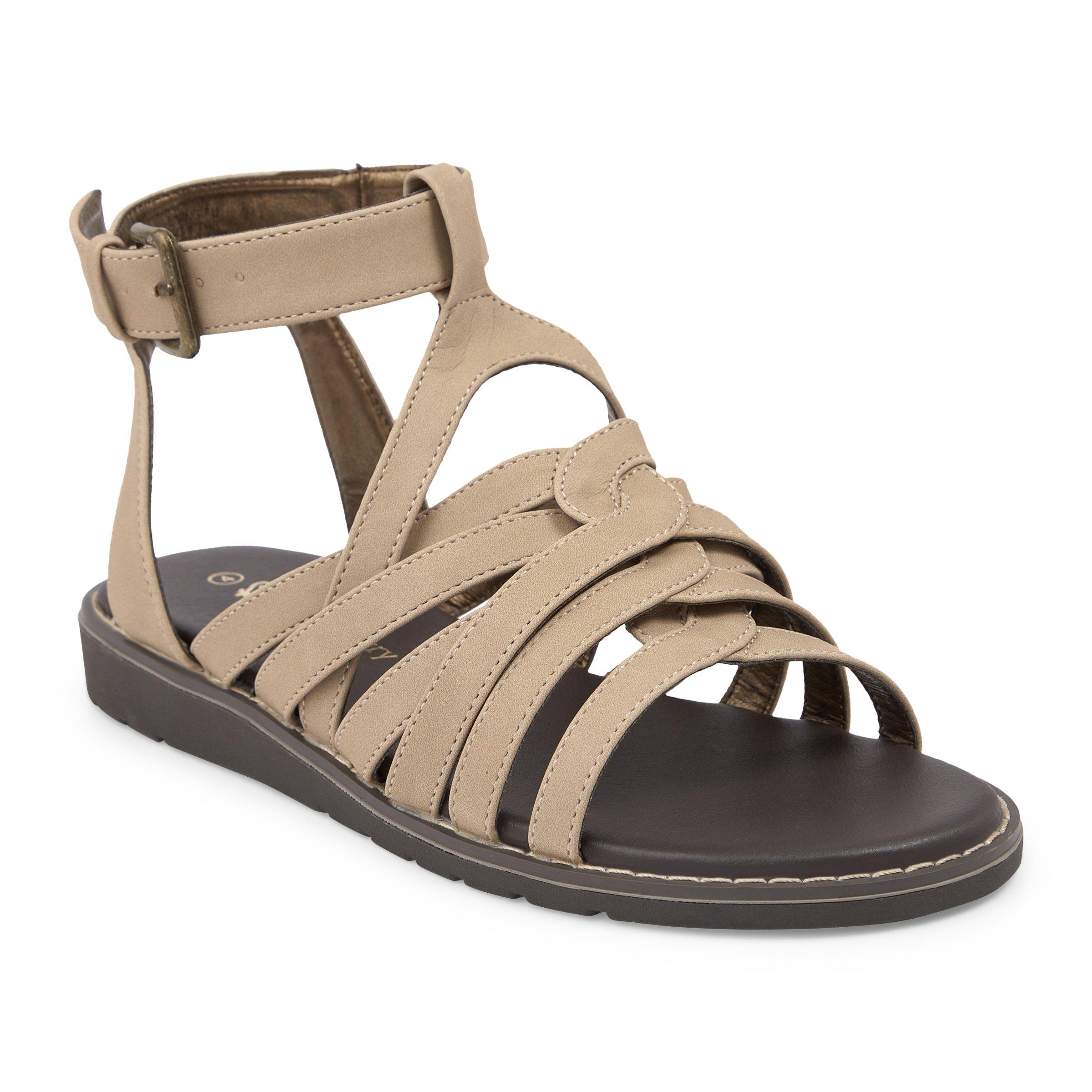 Beige best sale gladiator sandals