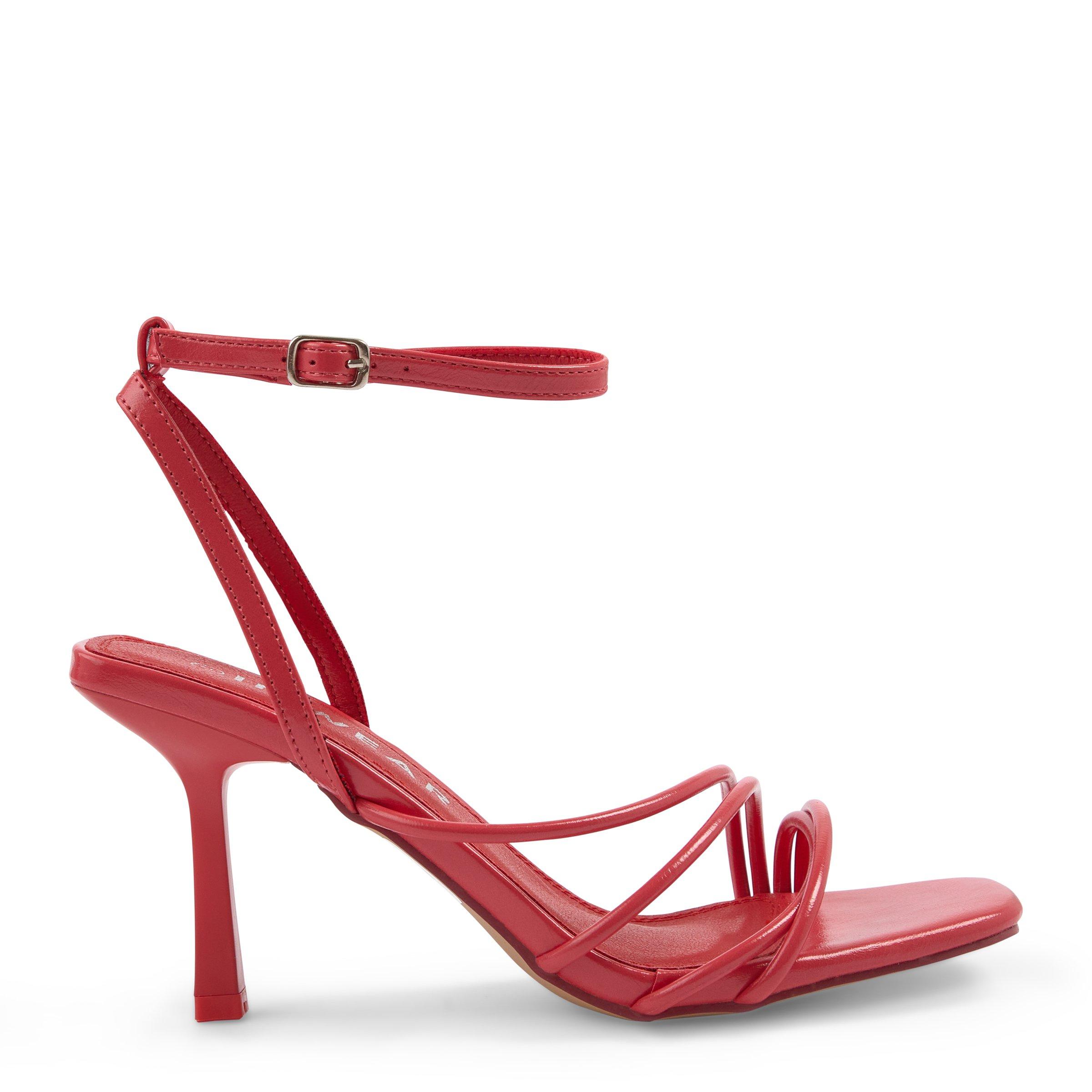 Red deals strap heels