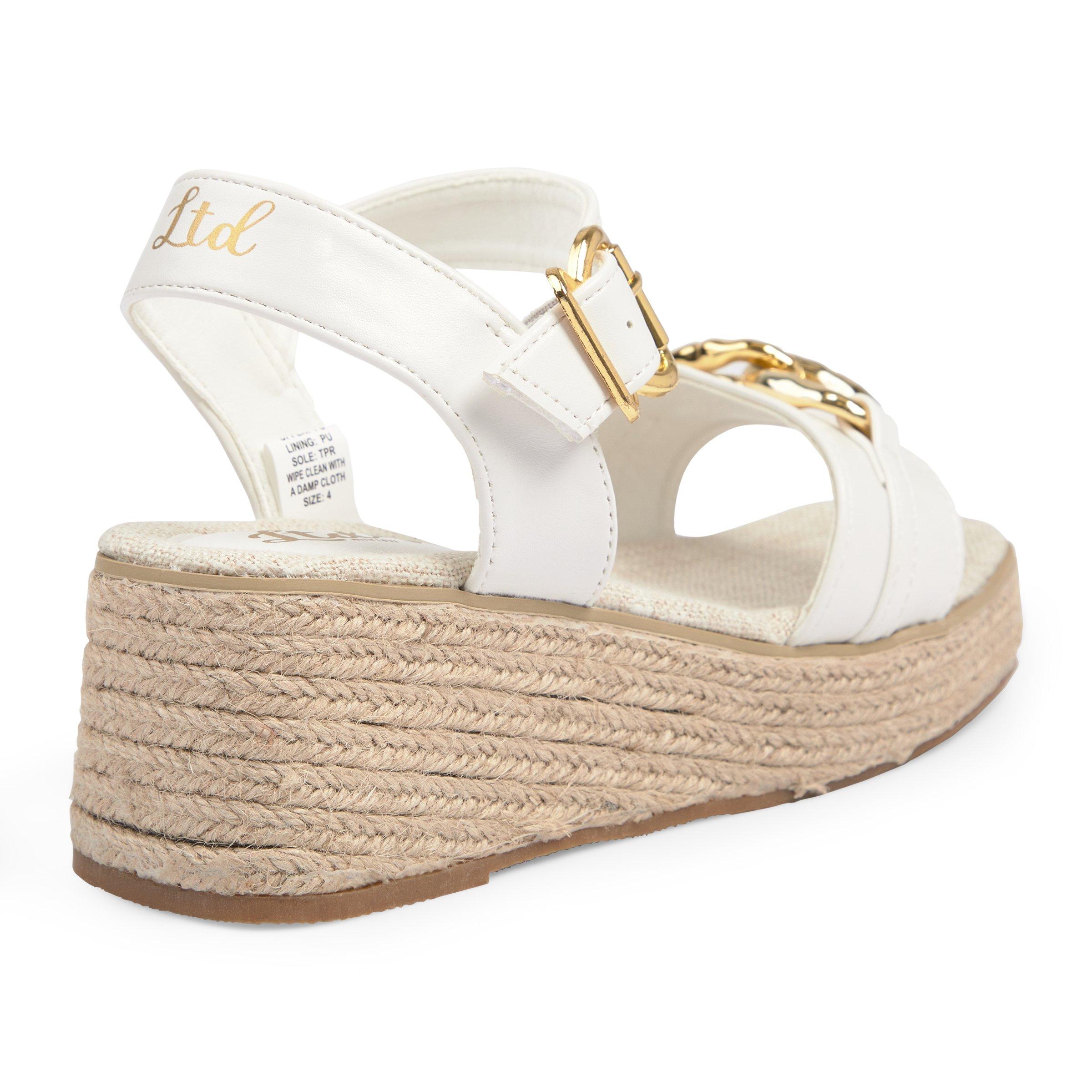 Girls White Wedge Sandals 3119157 LTD Kids