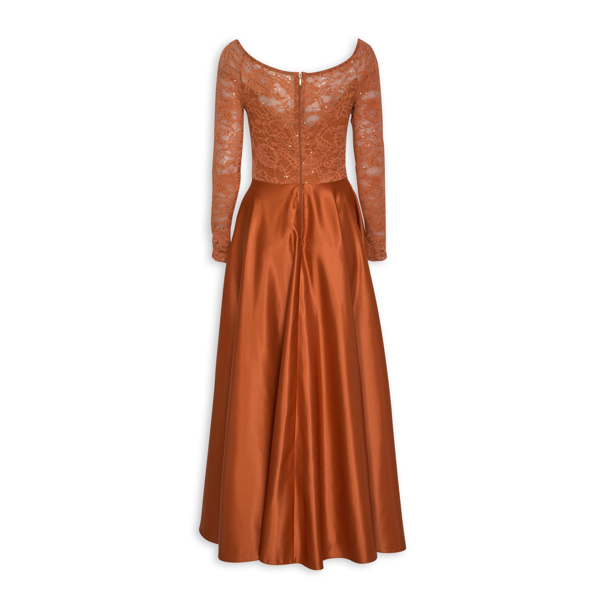 Rust Fit Flare Evening Dress 3119444 Truworths