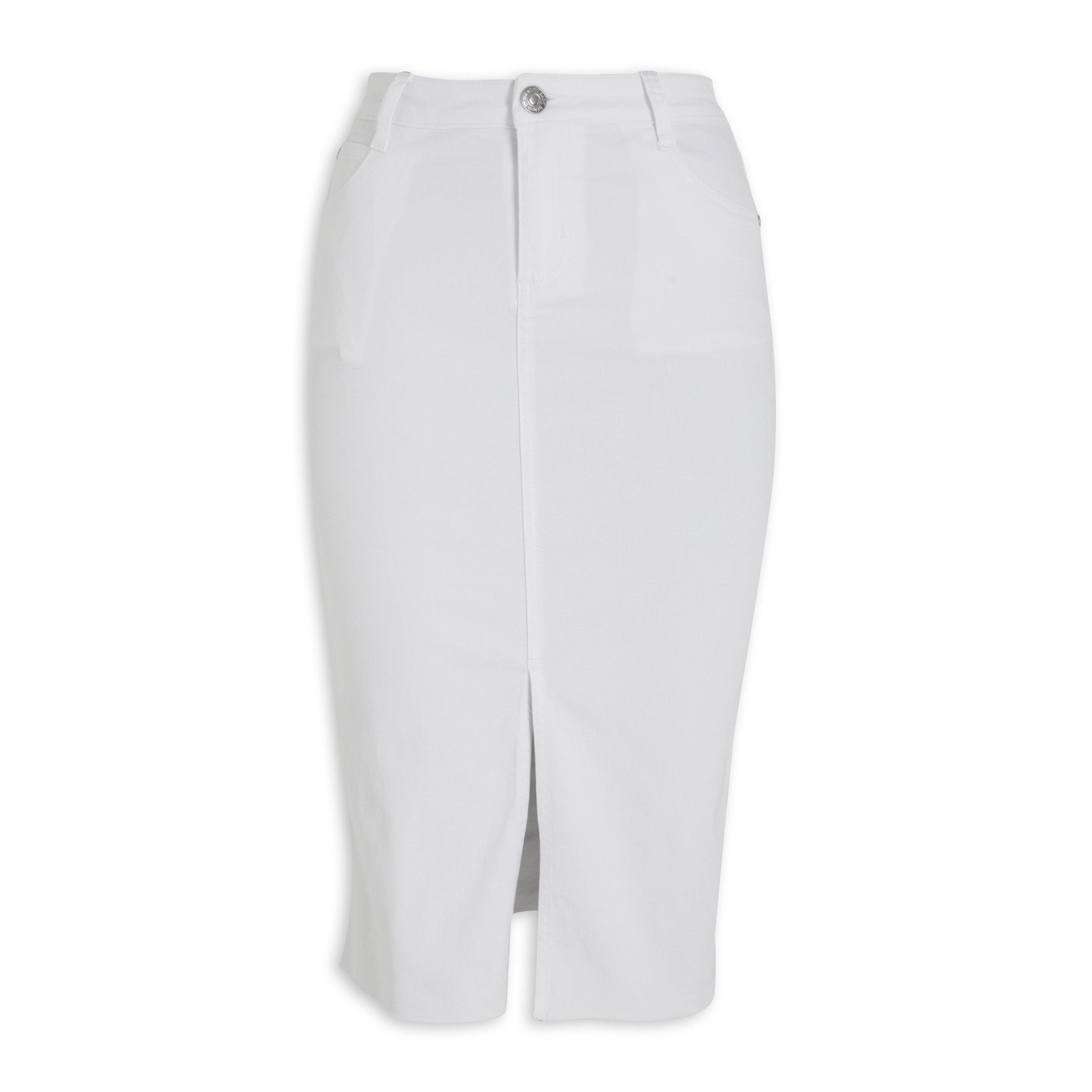 Long pencil skirt white sale