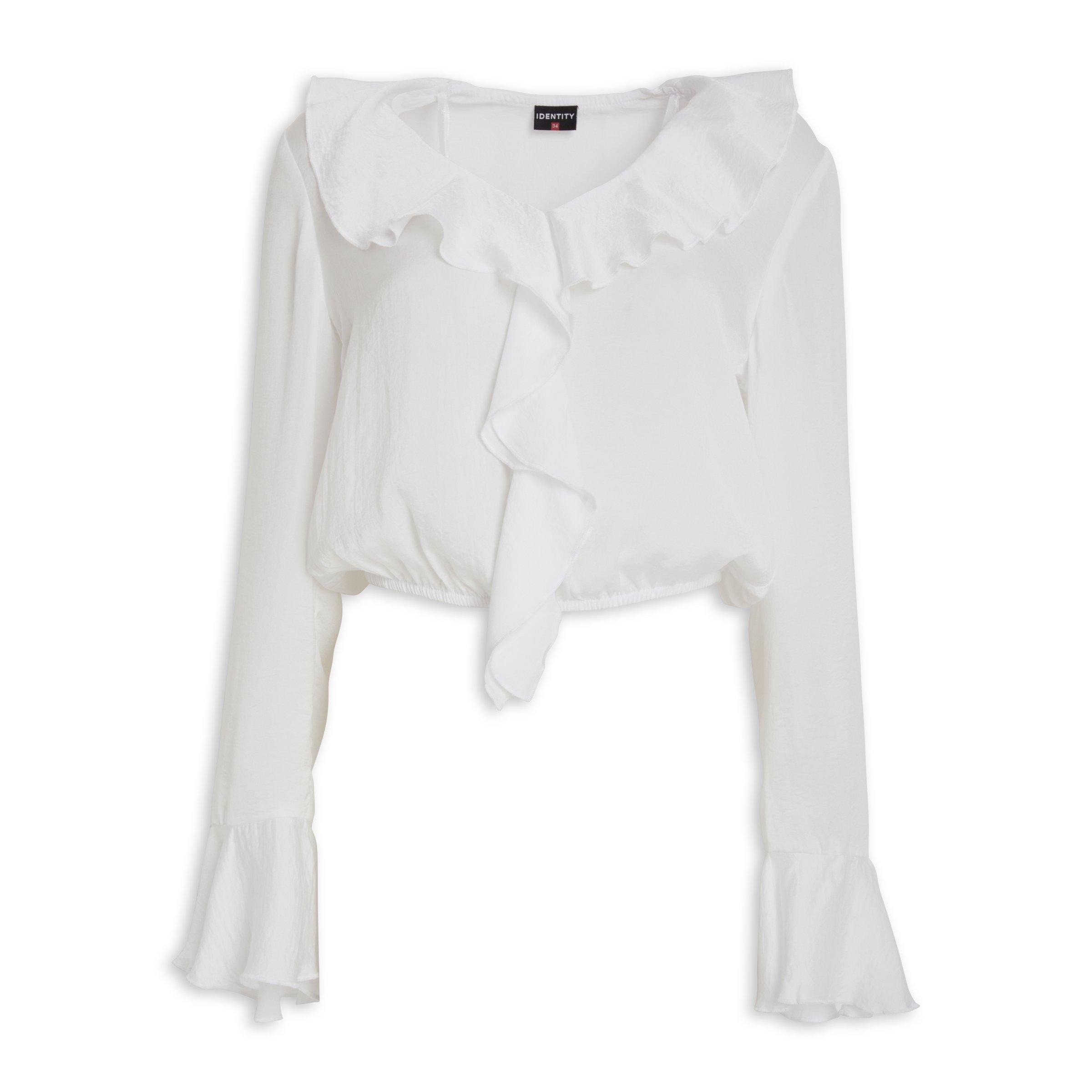White Ruffle Blouse (3119949) | Identity