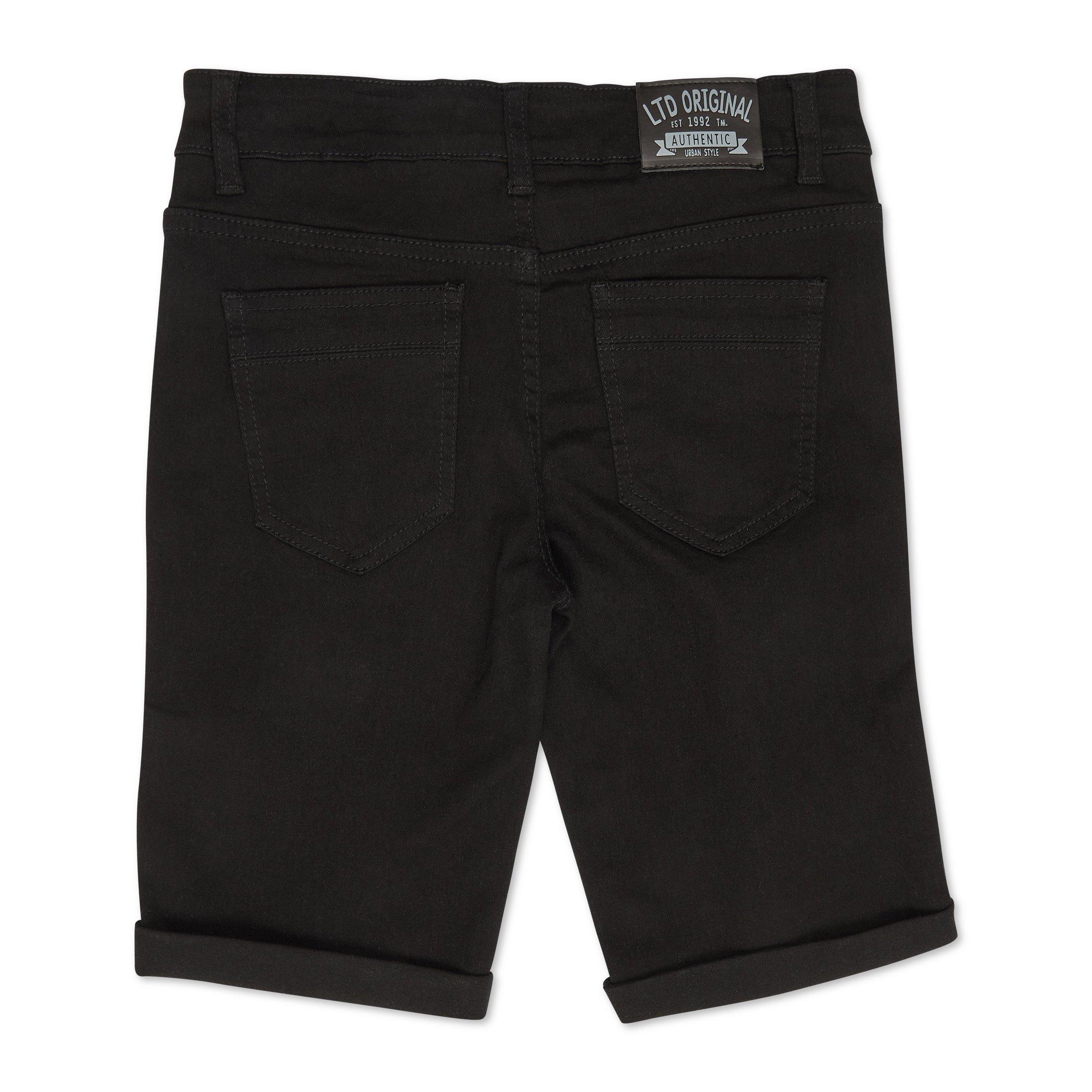 Kids black store denim shorts