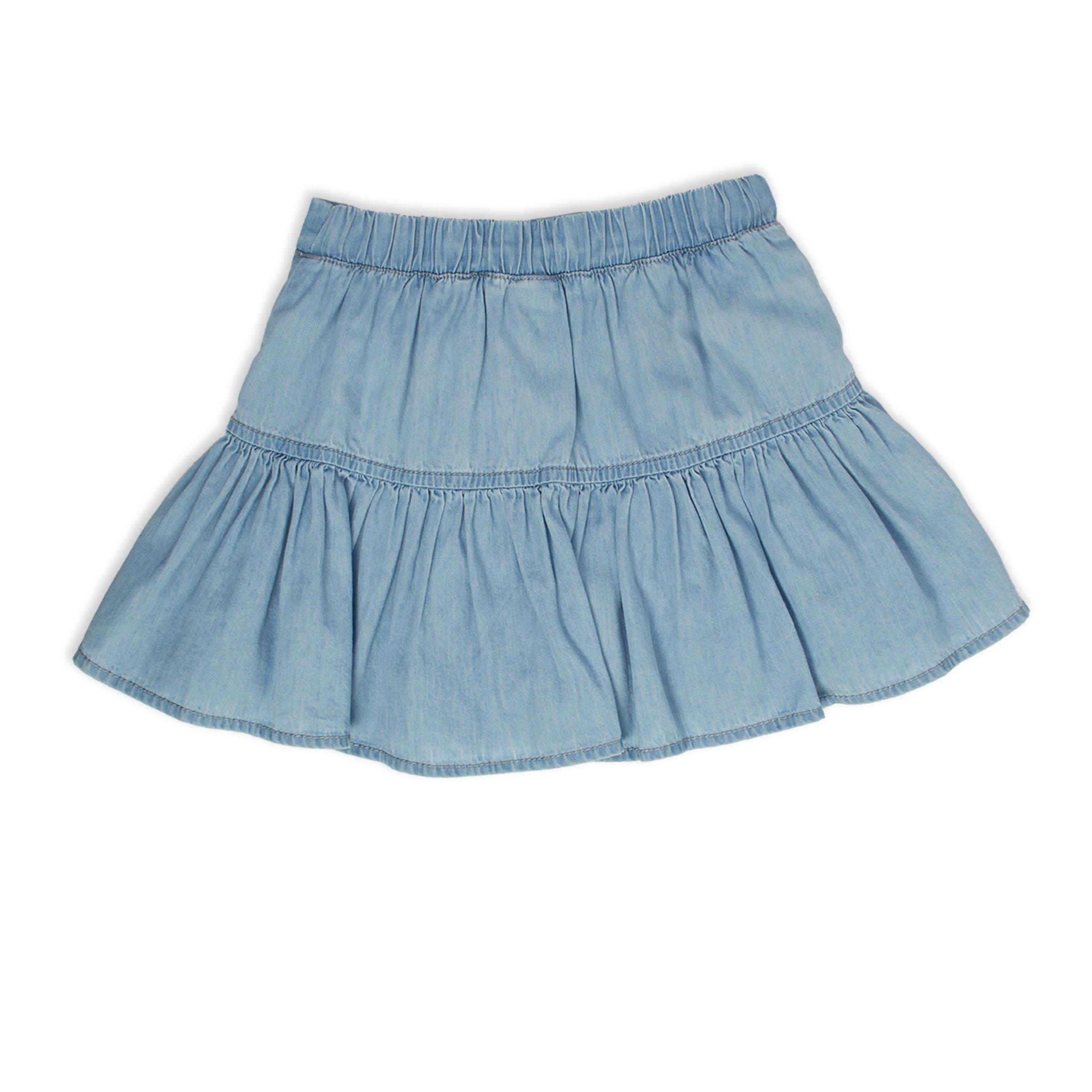 Faux best sale denim skirt