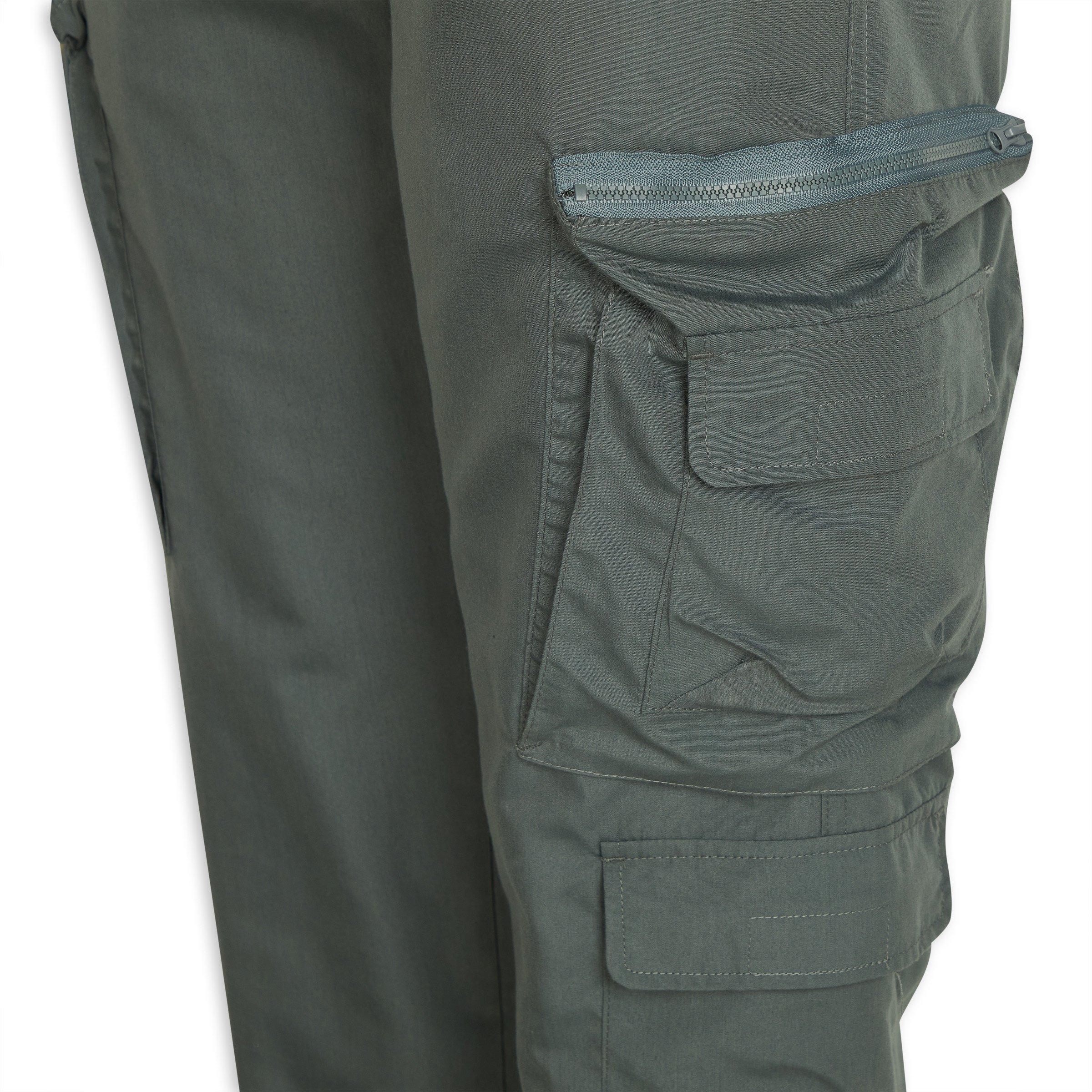 CHARCOAL UTILITY CARGO JEANS