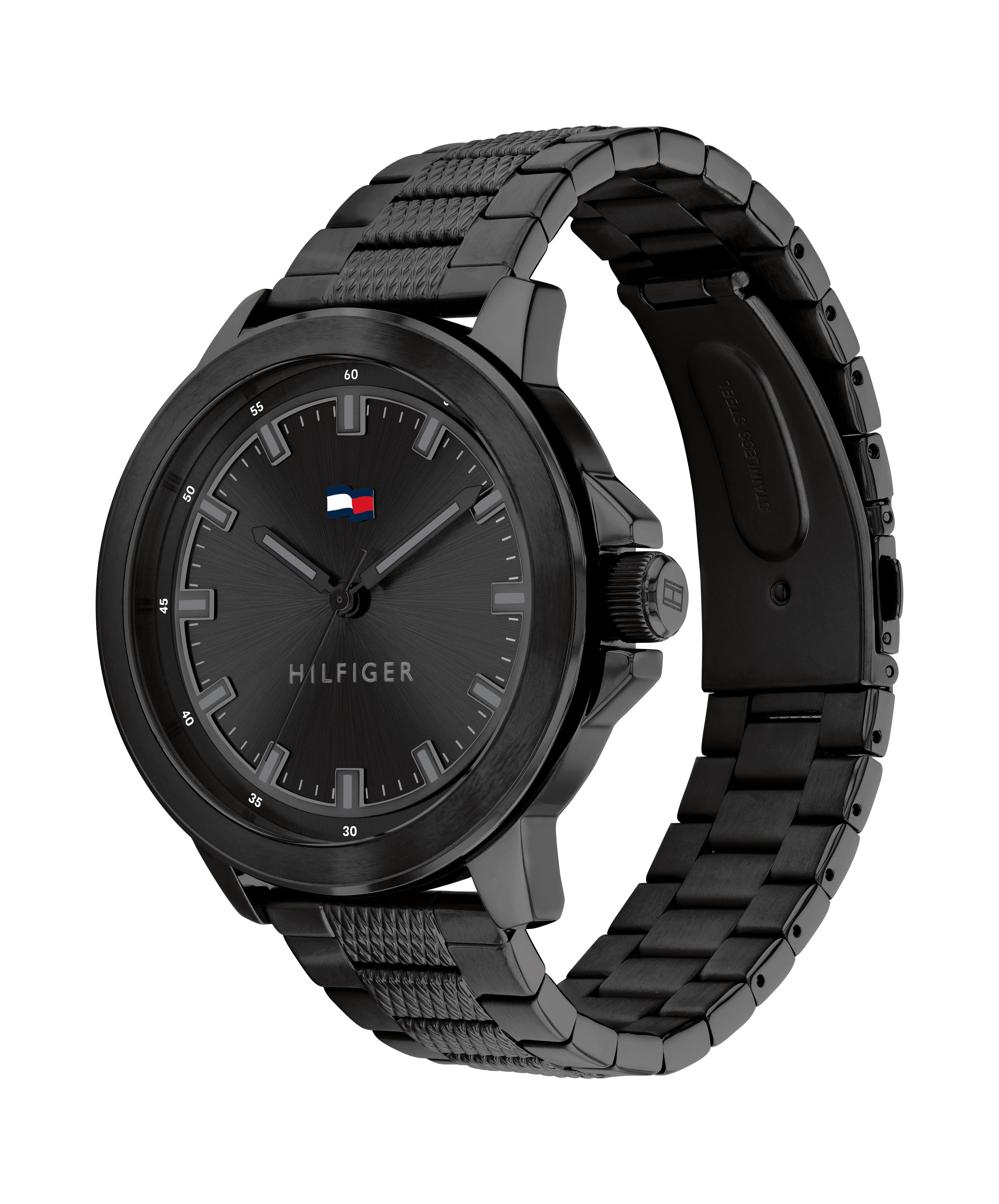 Tommy hilfiger watches hot sale black metal