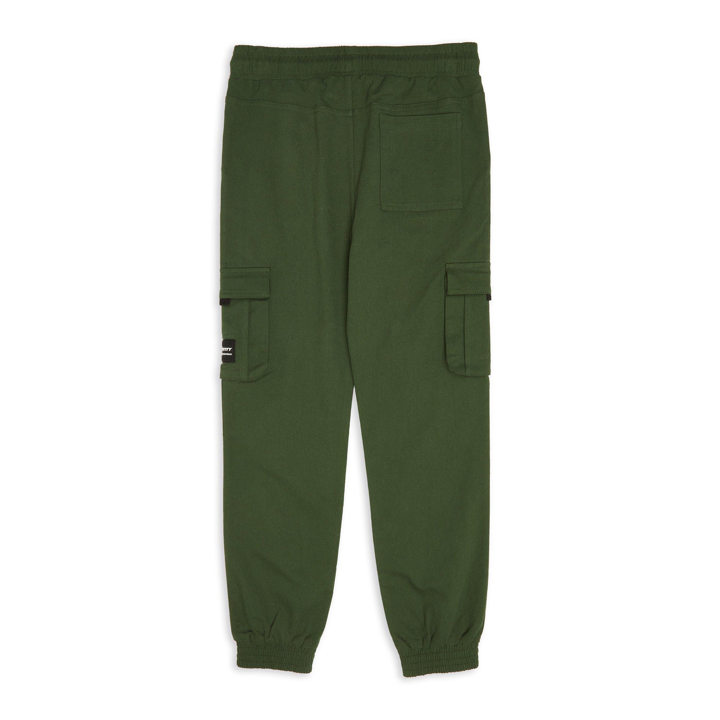 Boys Green Utility Cuffed Pants (3120500)