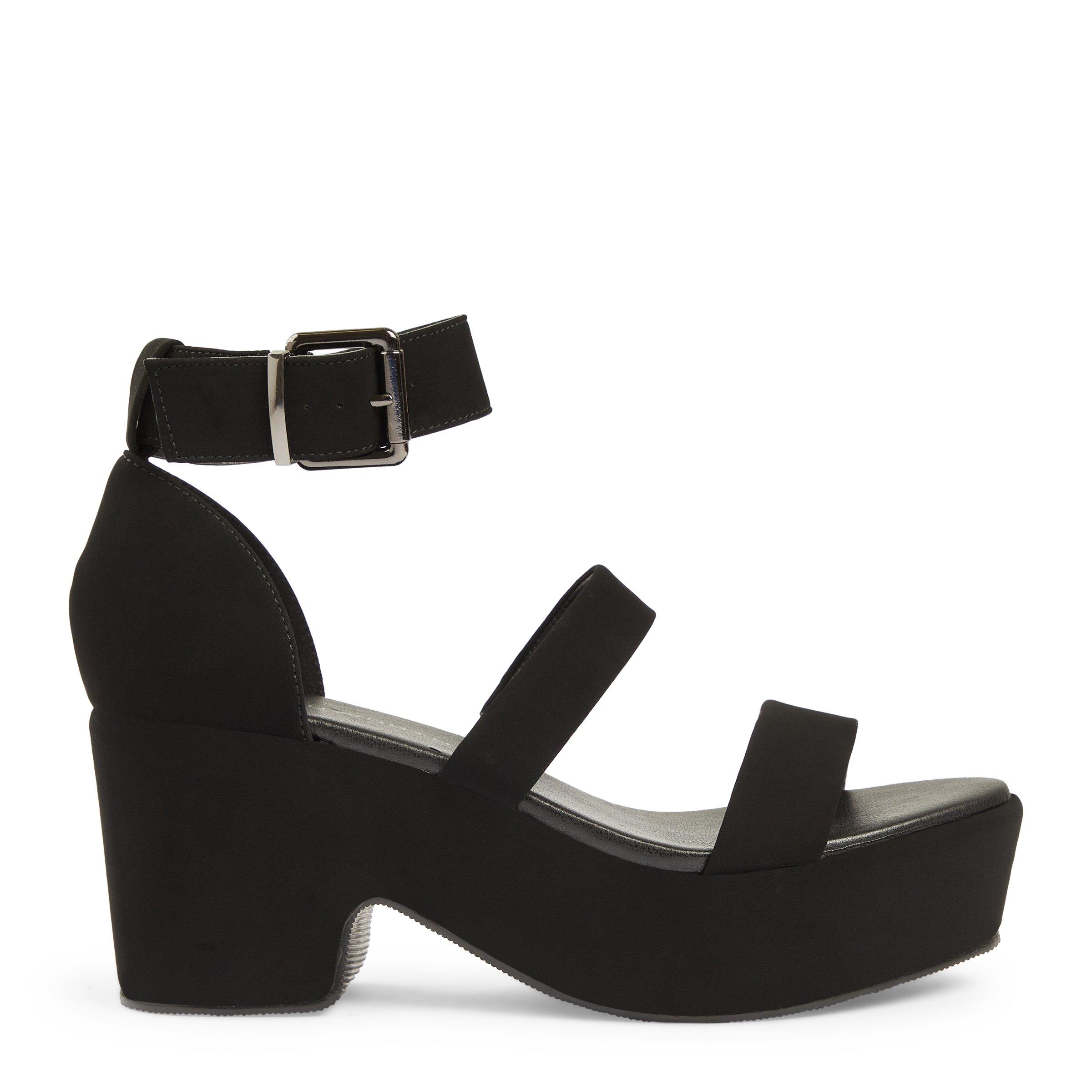 Womens black platform on sale heels