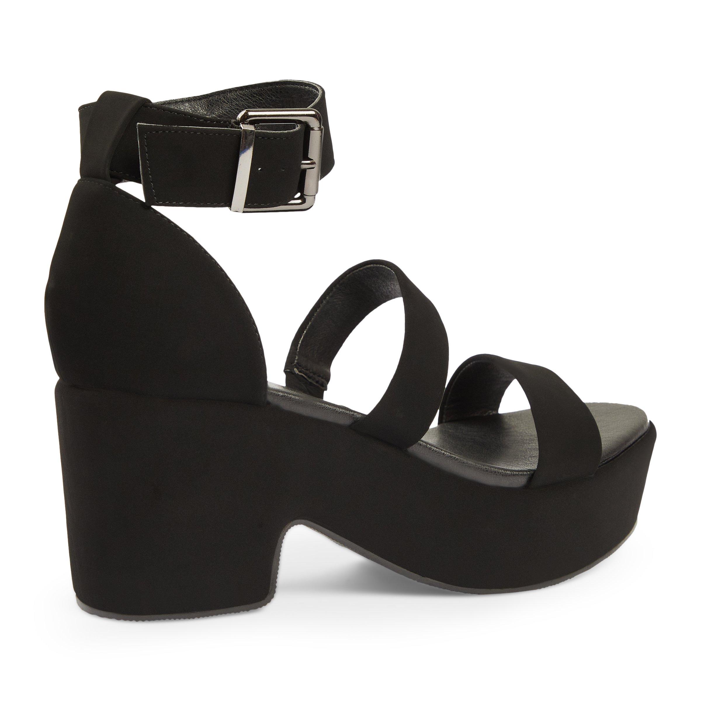 Black platform 2024 ankle strap sandals