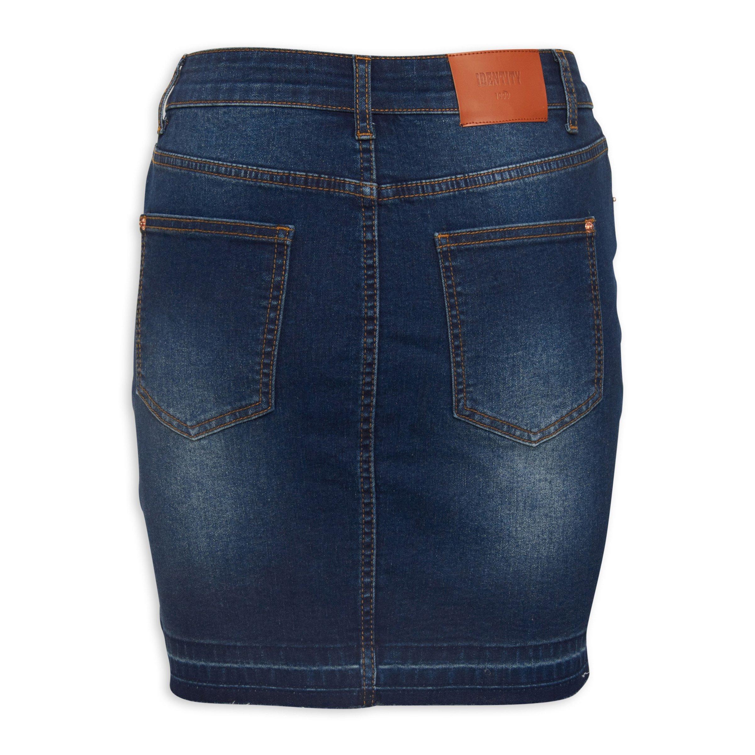 Denim Mini Skirt Identity Denim Skirts Indigo Denim Skirt (3120756