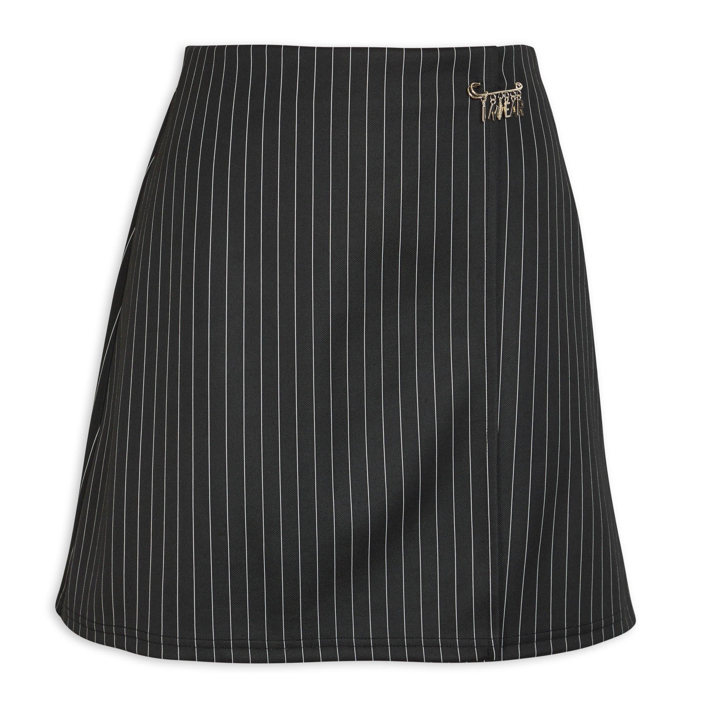 Striped wrap mini clearance skirt