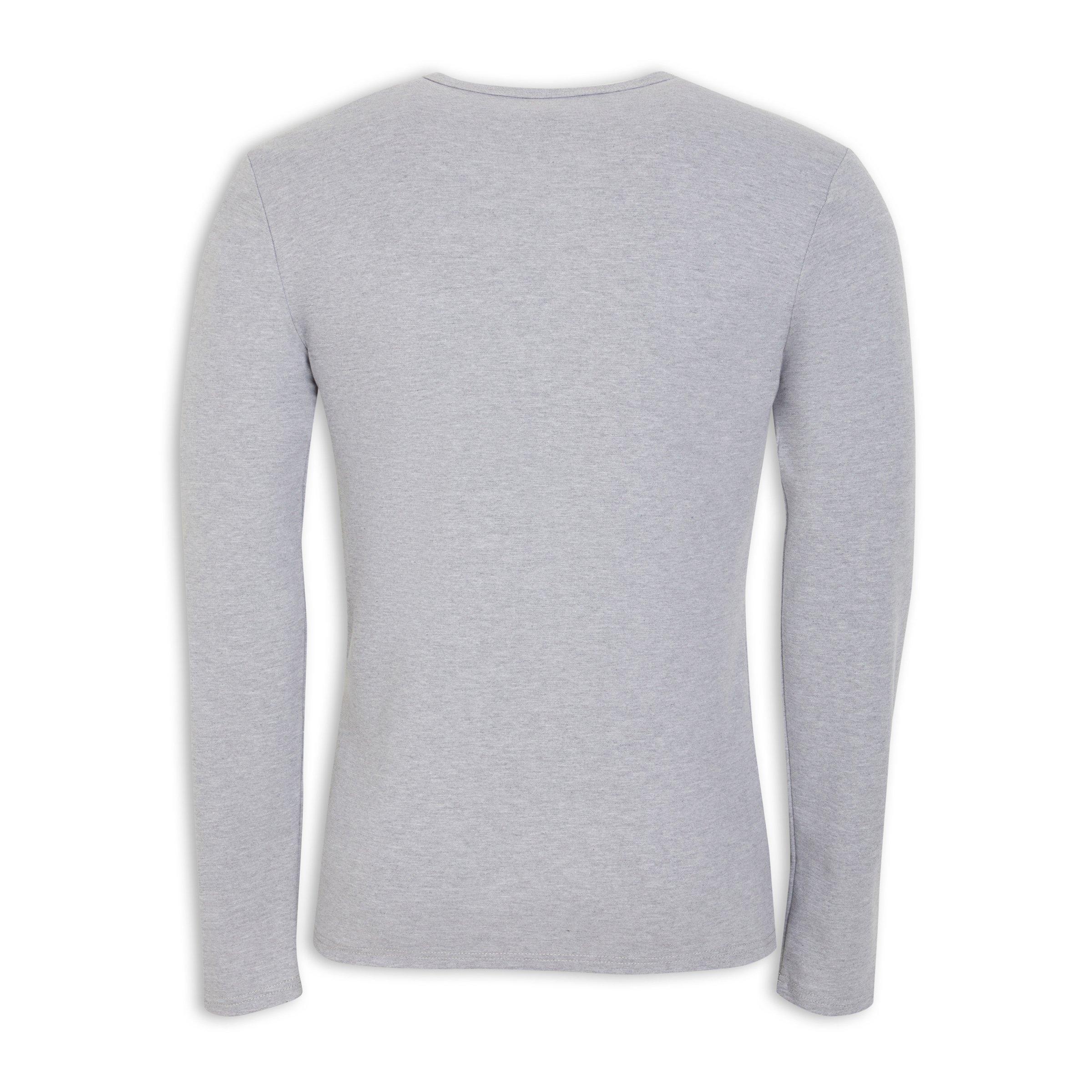 Plain grey clearance long sleeve shirt