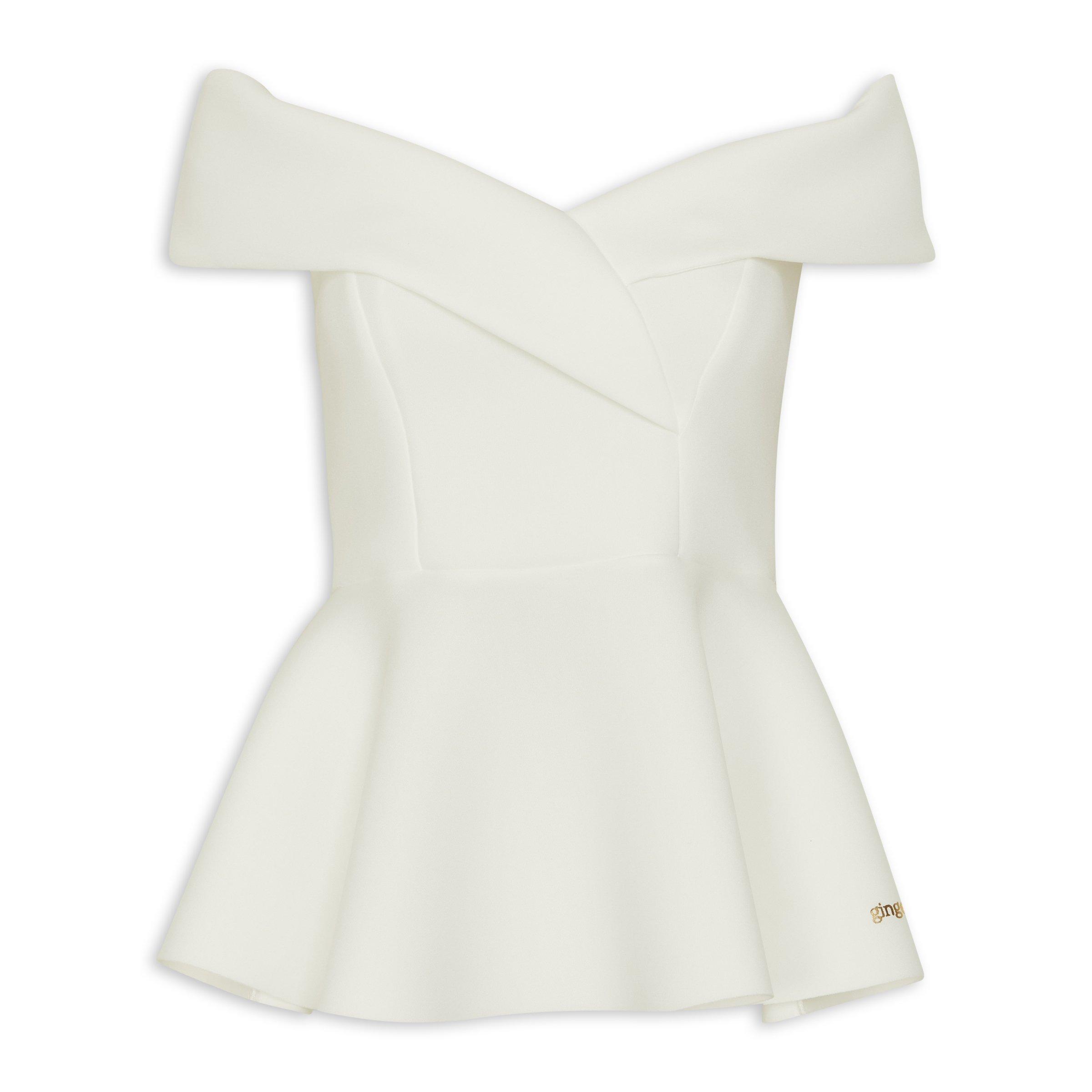 Off white peplum top new arrivals