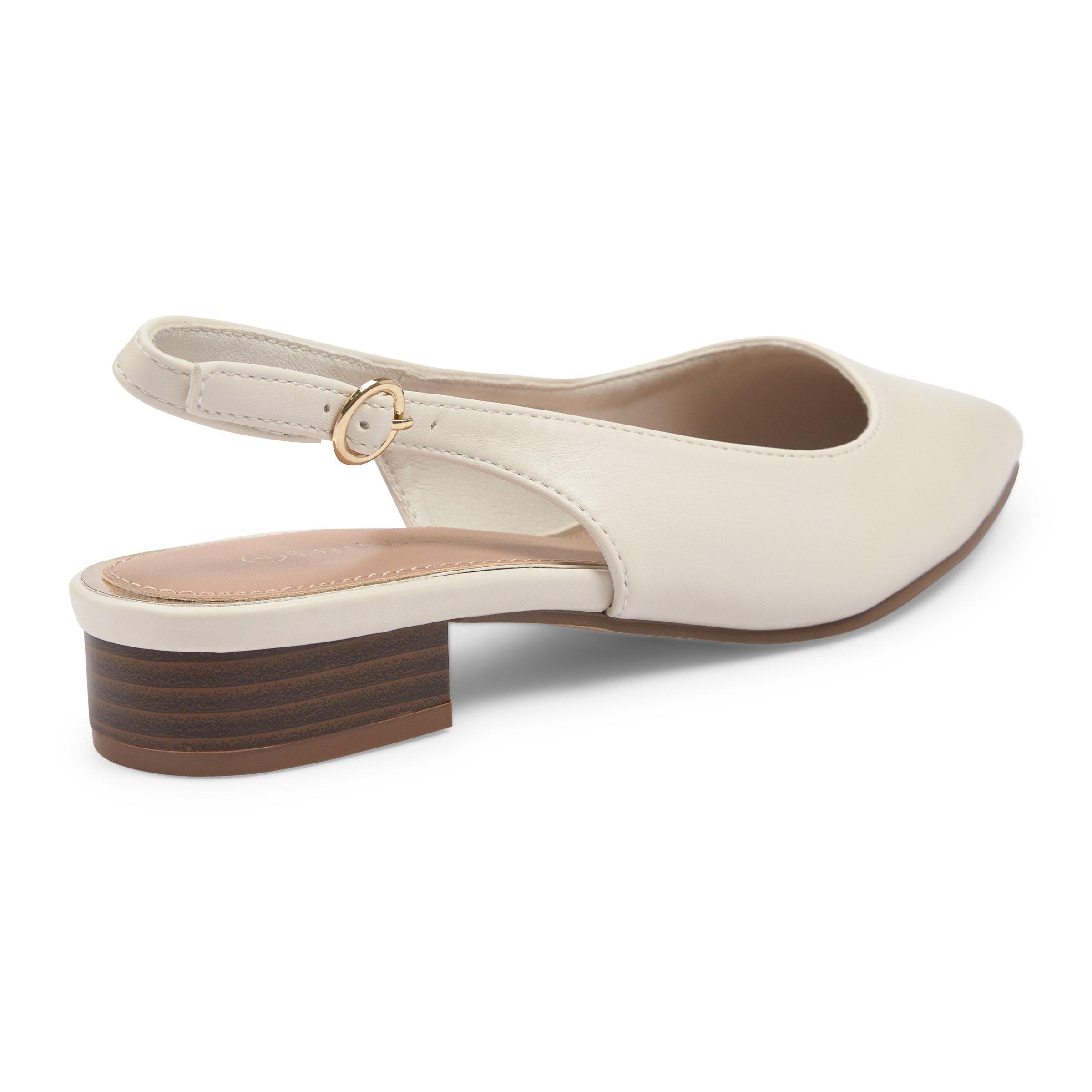 Slingback low cheap block heel