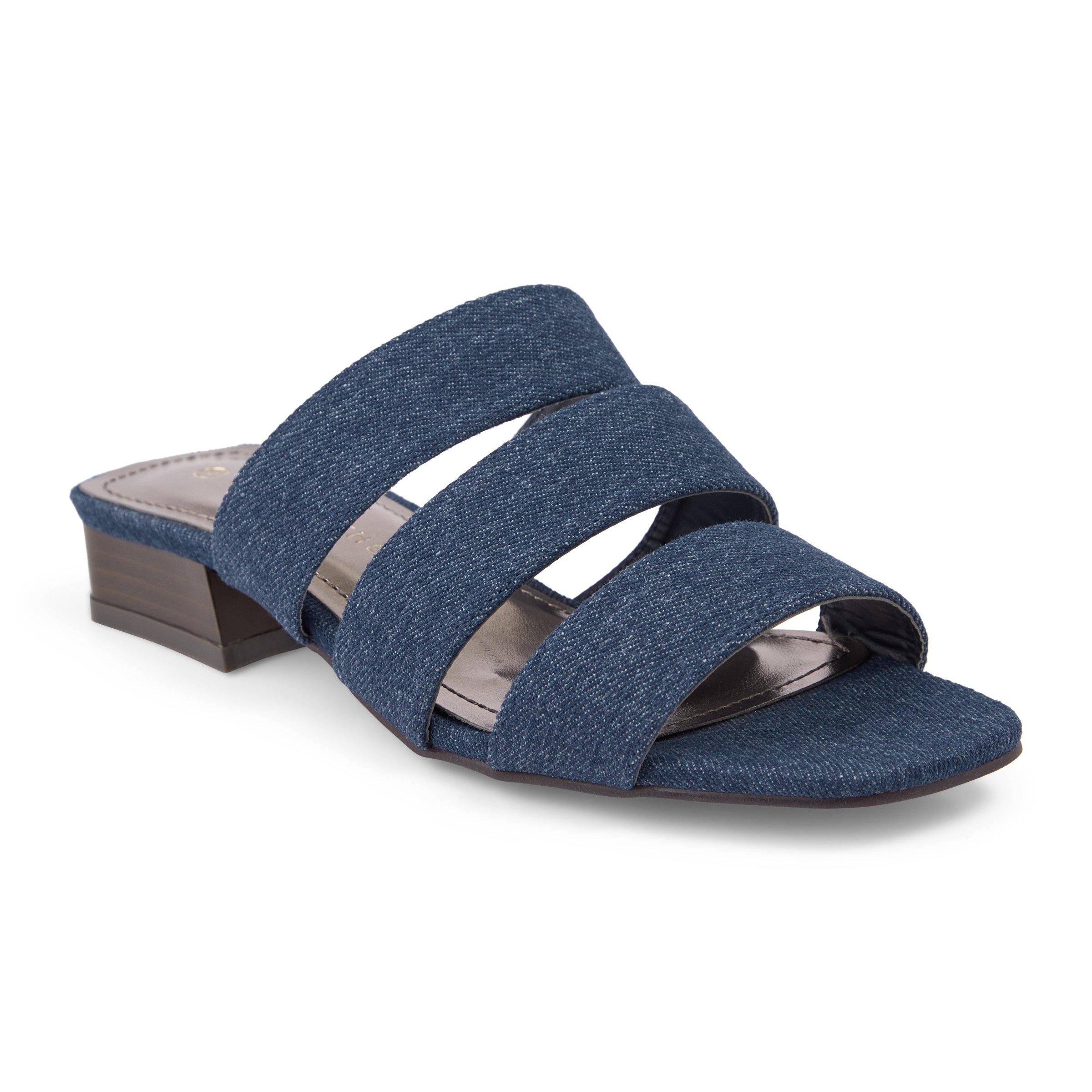 Navy blue sale mule sandals