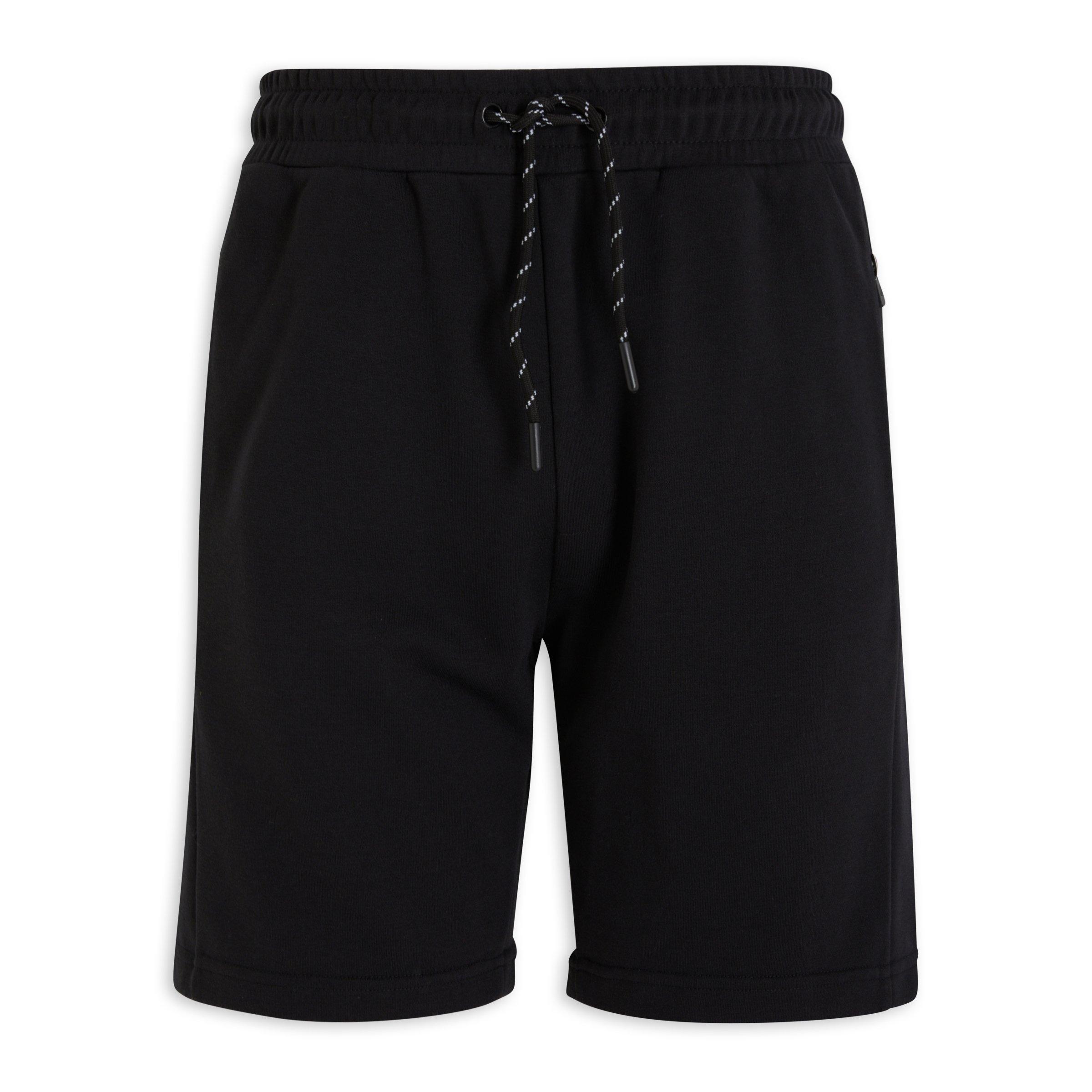 Black store jogger shorts