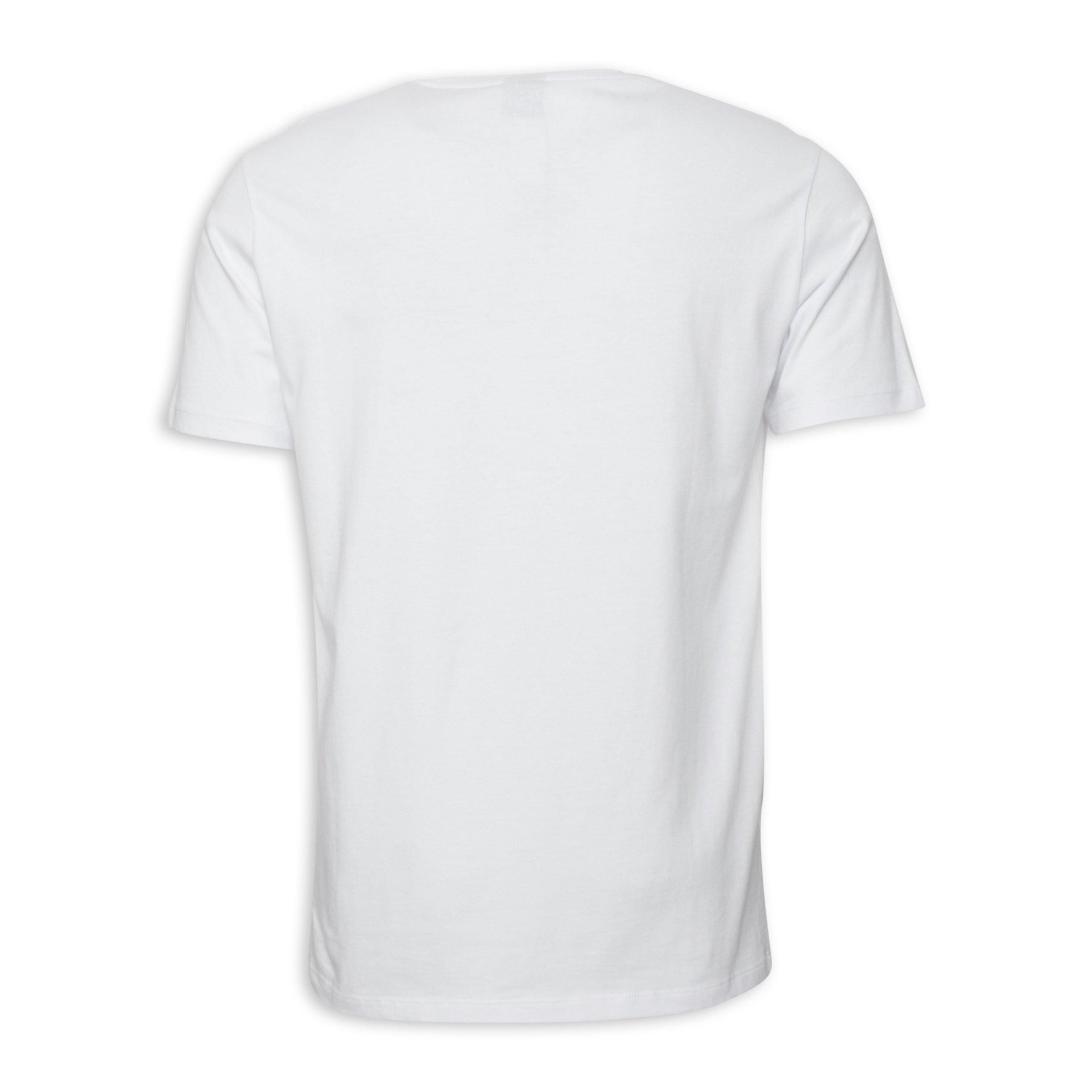 Plain white t 2024 shirt back view