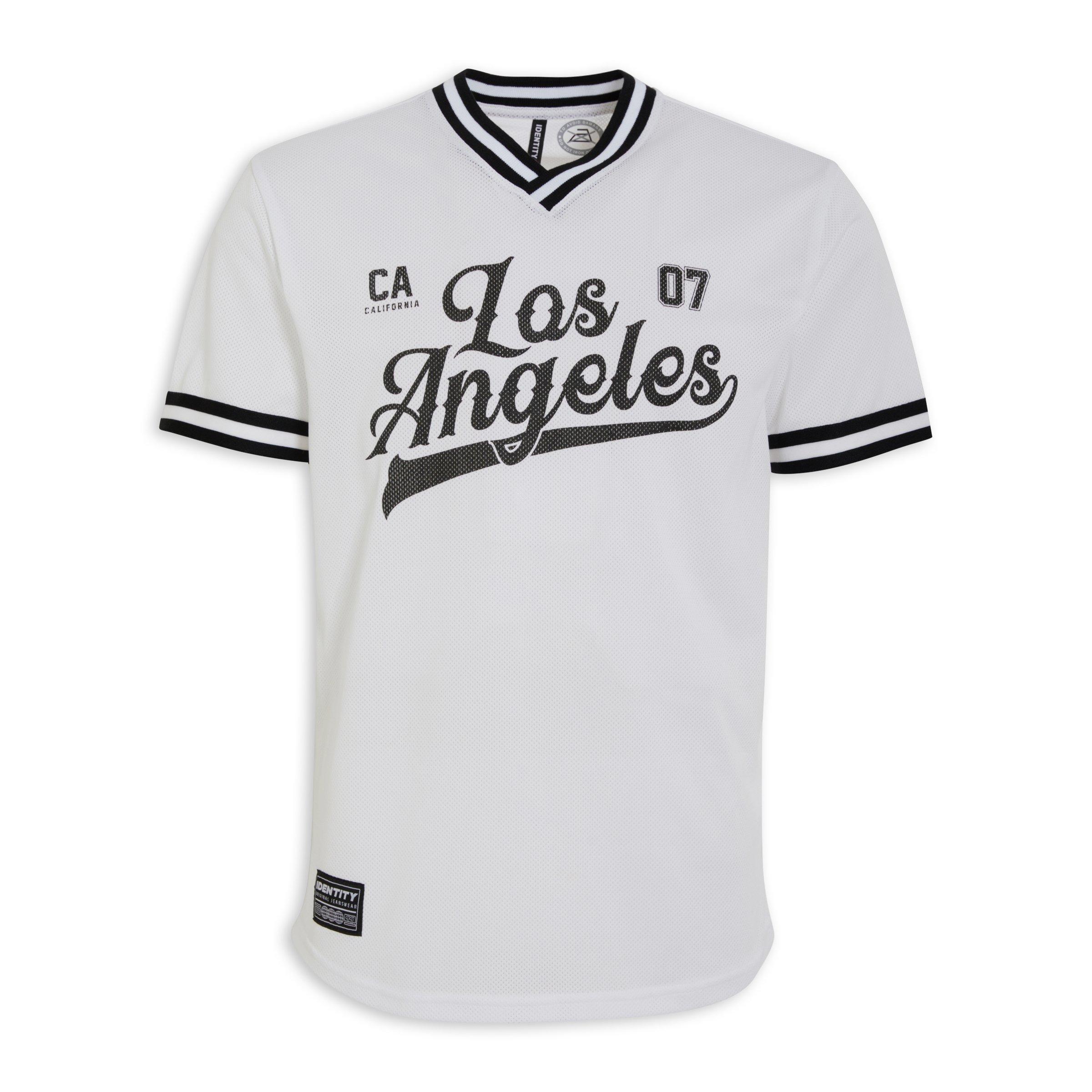 Black and hotsell white baseball tee