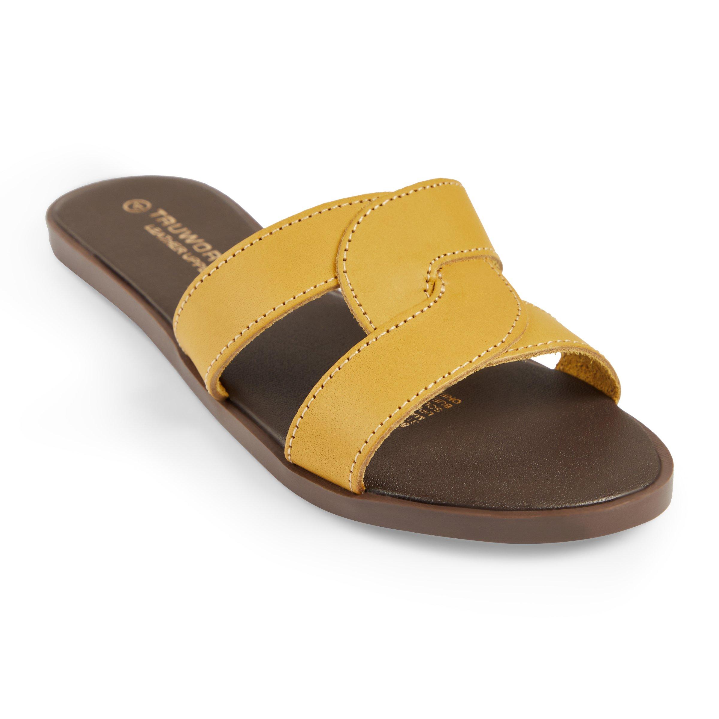 Yellow sales mule sandals