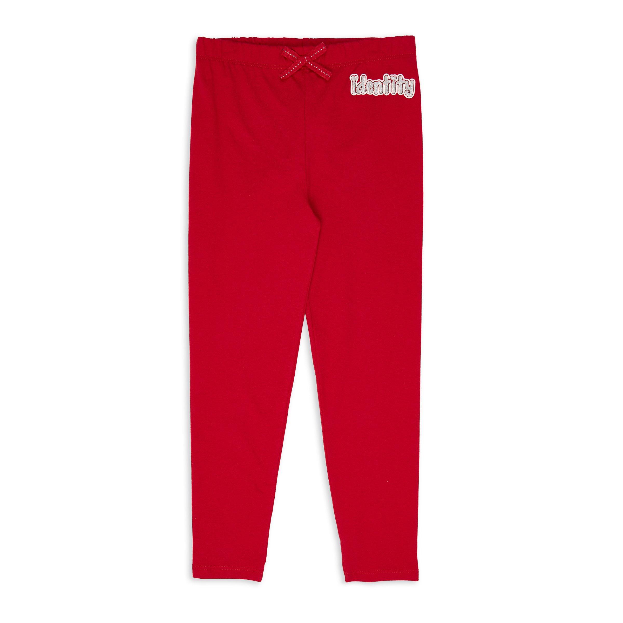 Girls' Red Leggings