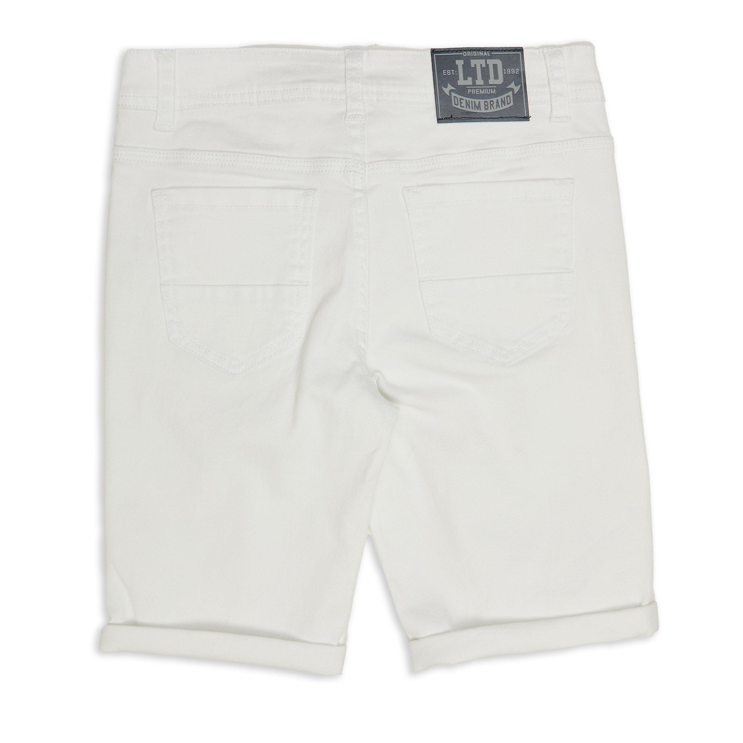 Boys white 2024 denim shorts