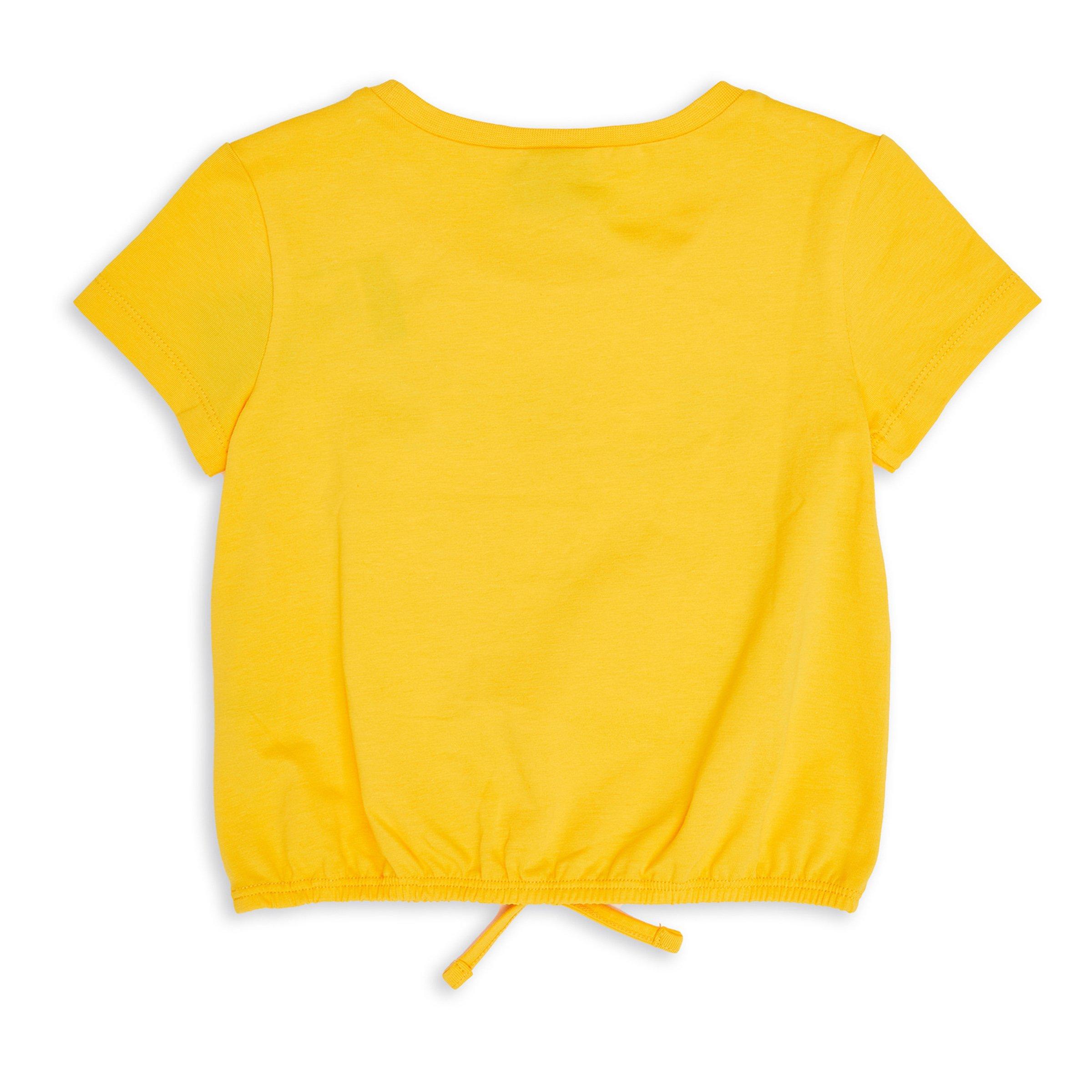 Plain yellow t 2024 shirt for girls