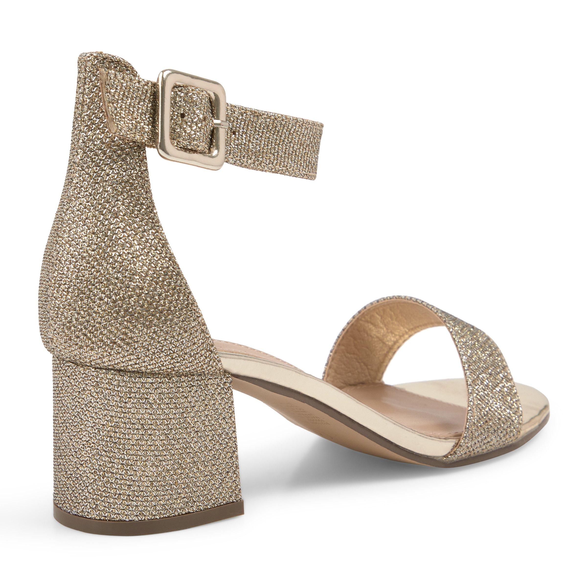 Gold discount glitter sandals