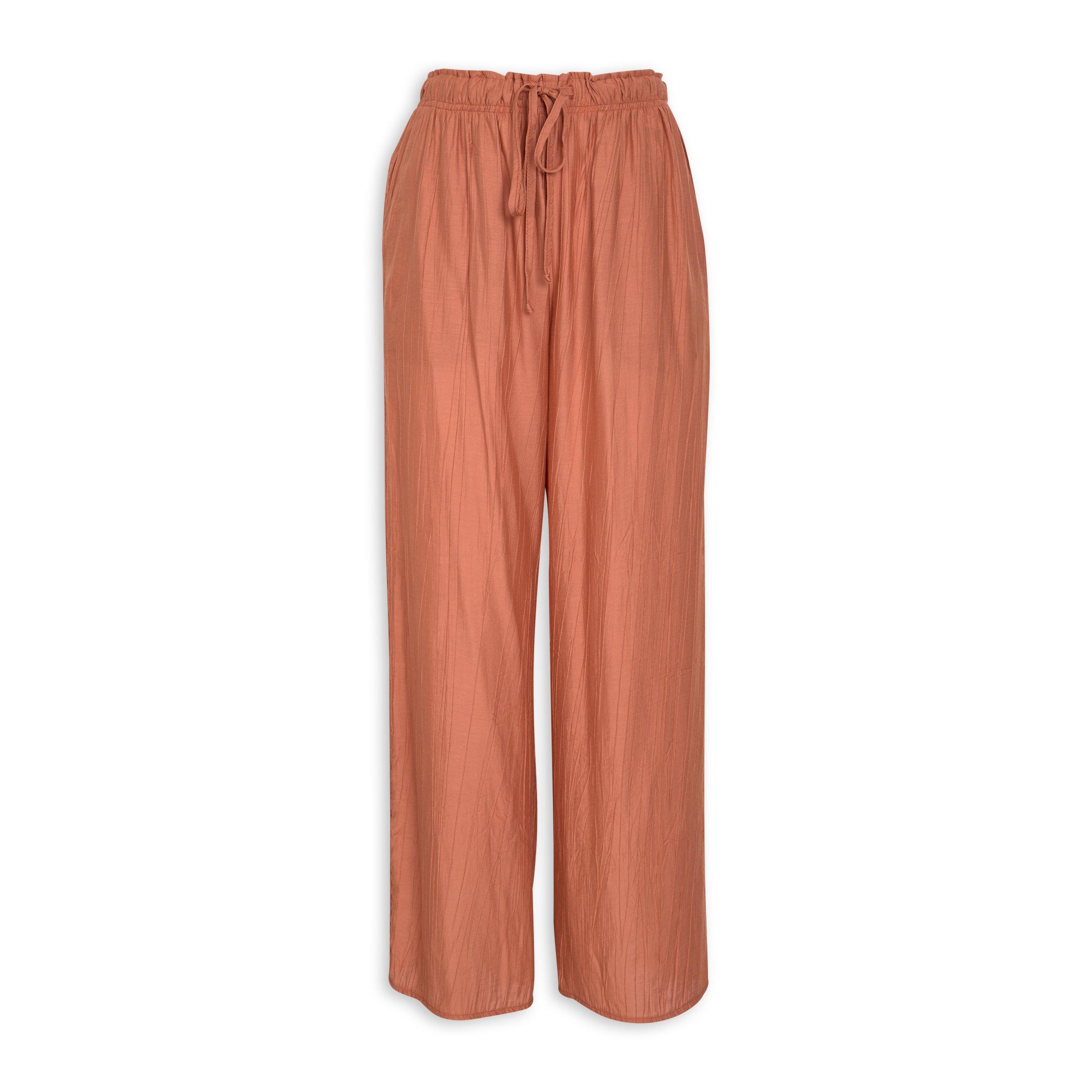 Orange wide-leg pants