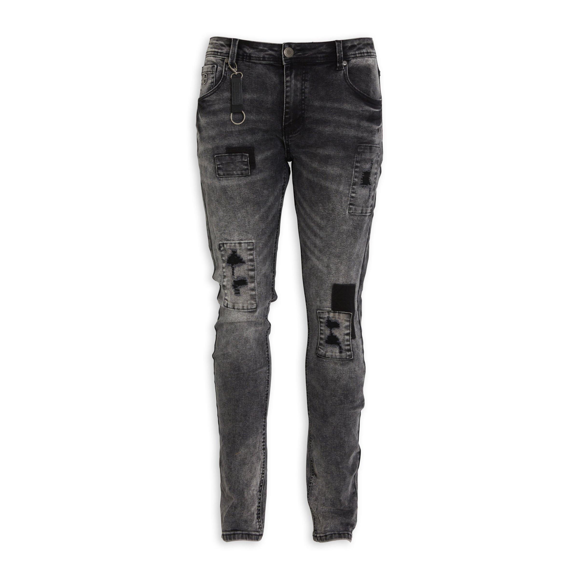 Black ripped best sale skinny jeans men