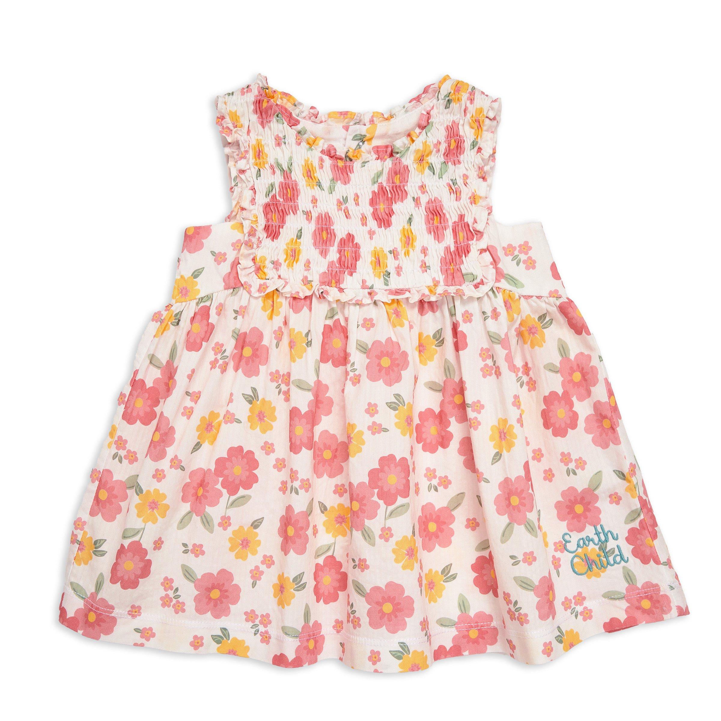 Pink floral 2024 baby dress