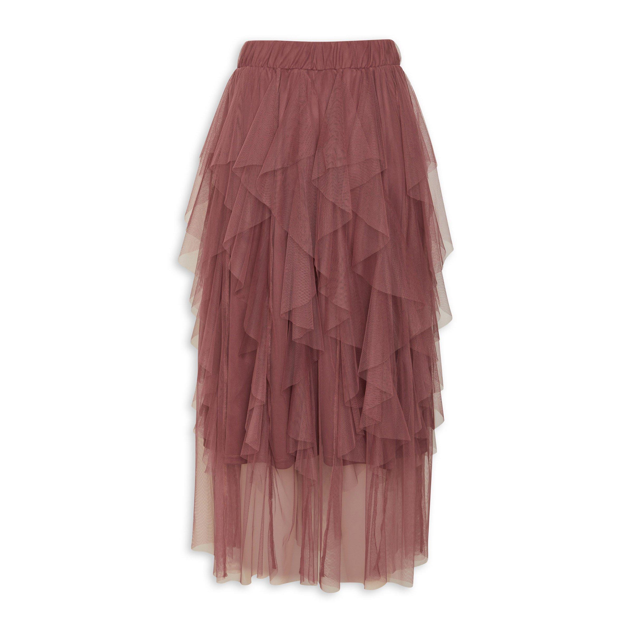 Dusty Antique Pink Mesh Skirt Modest Skirt