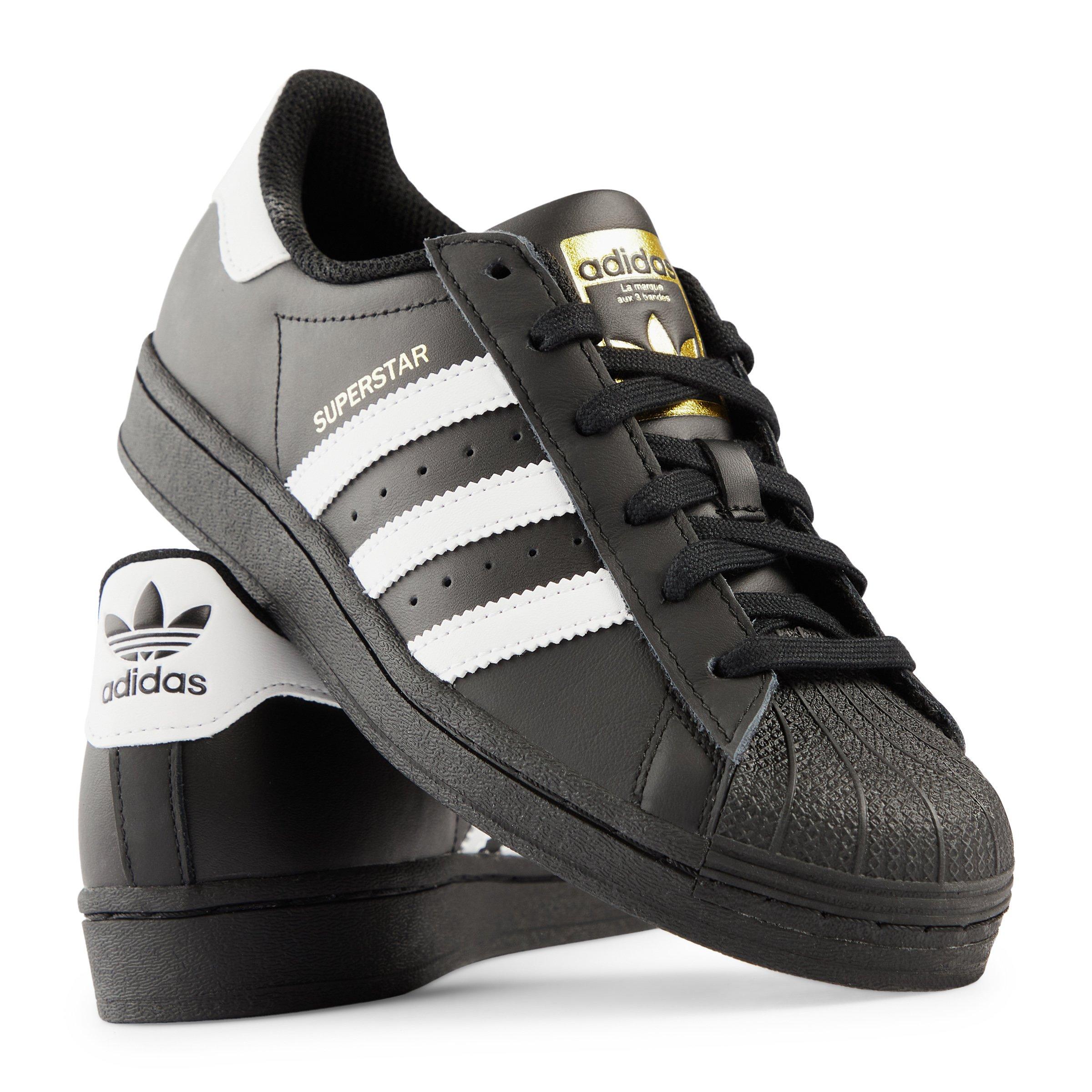 Adidas superstar black white junior hotsell