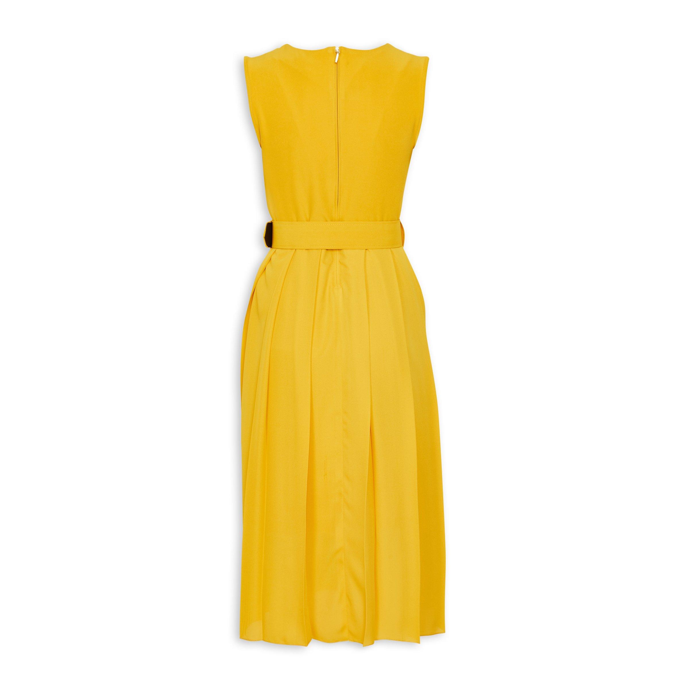 Mustard a line outlet dress