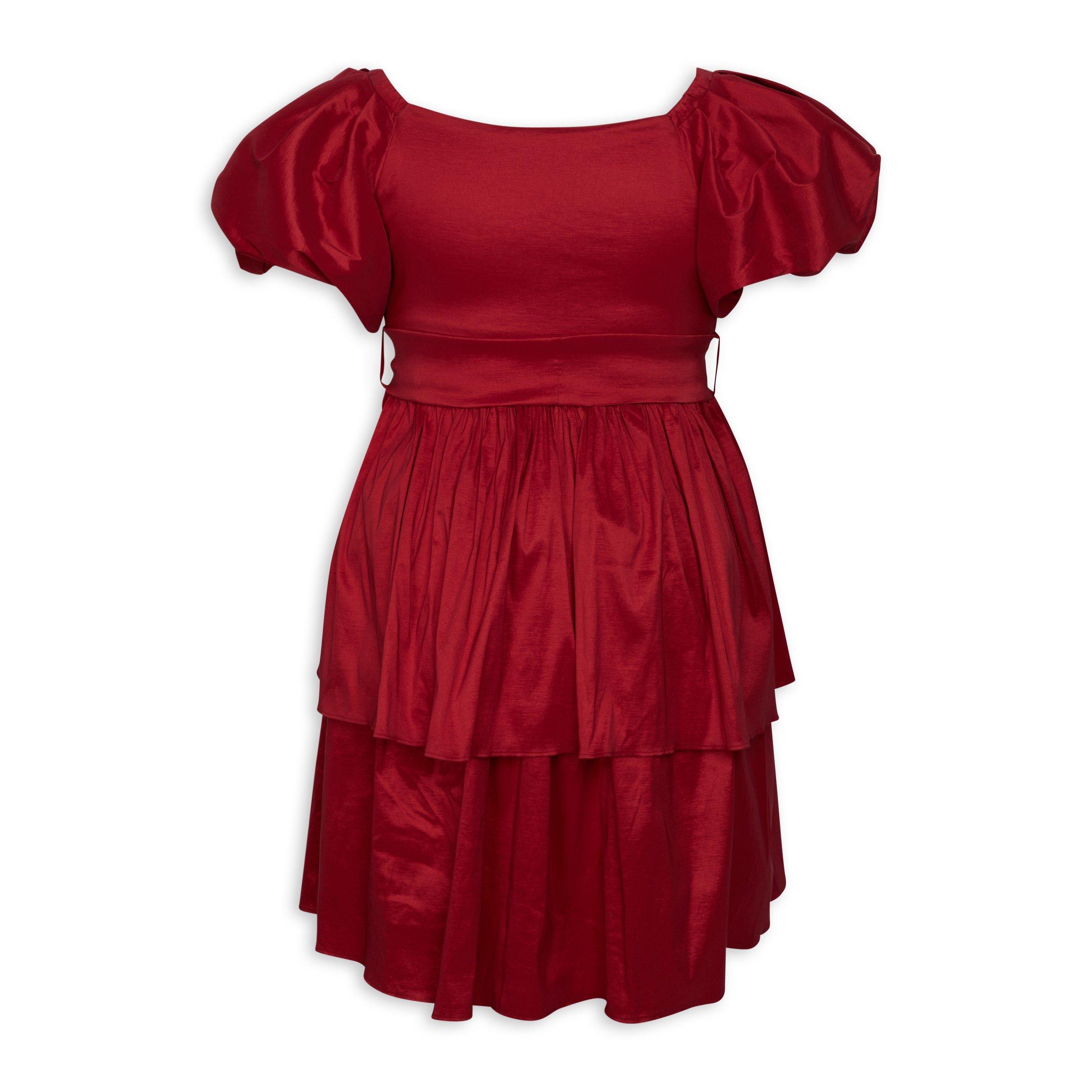 Red fit and flare dress best sale plus size