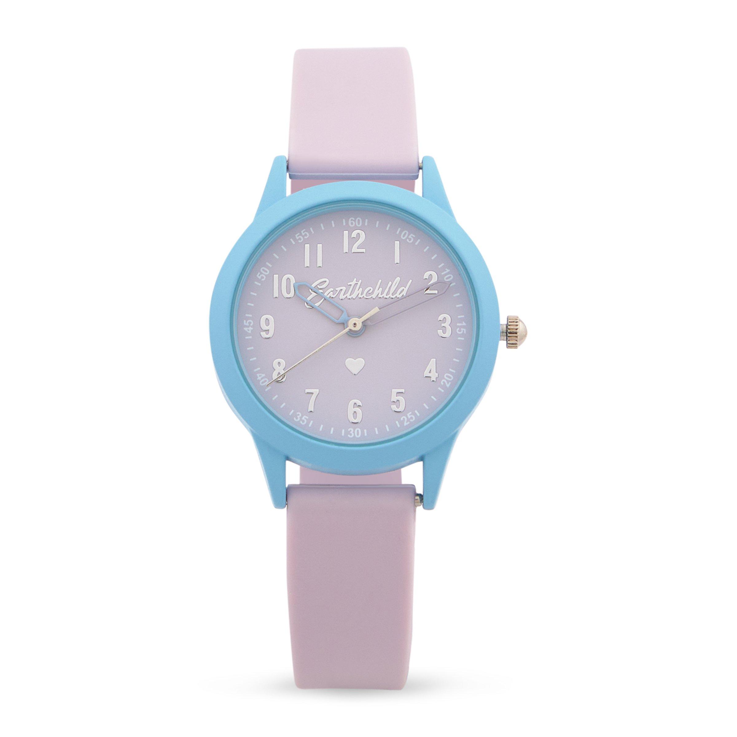 Pastel pink watch logo hot sale