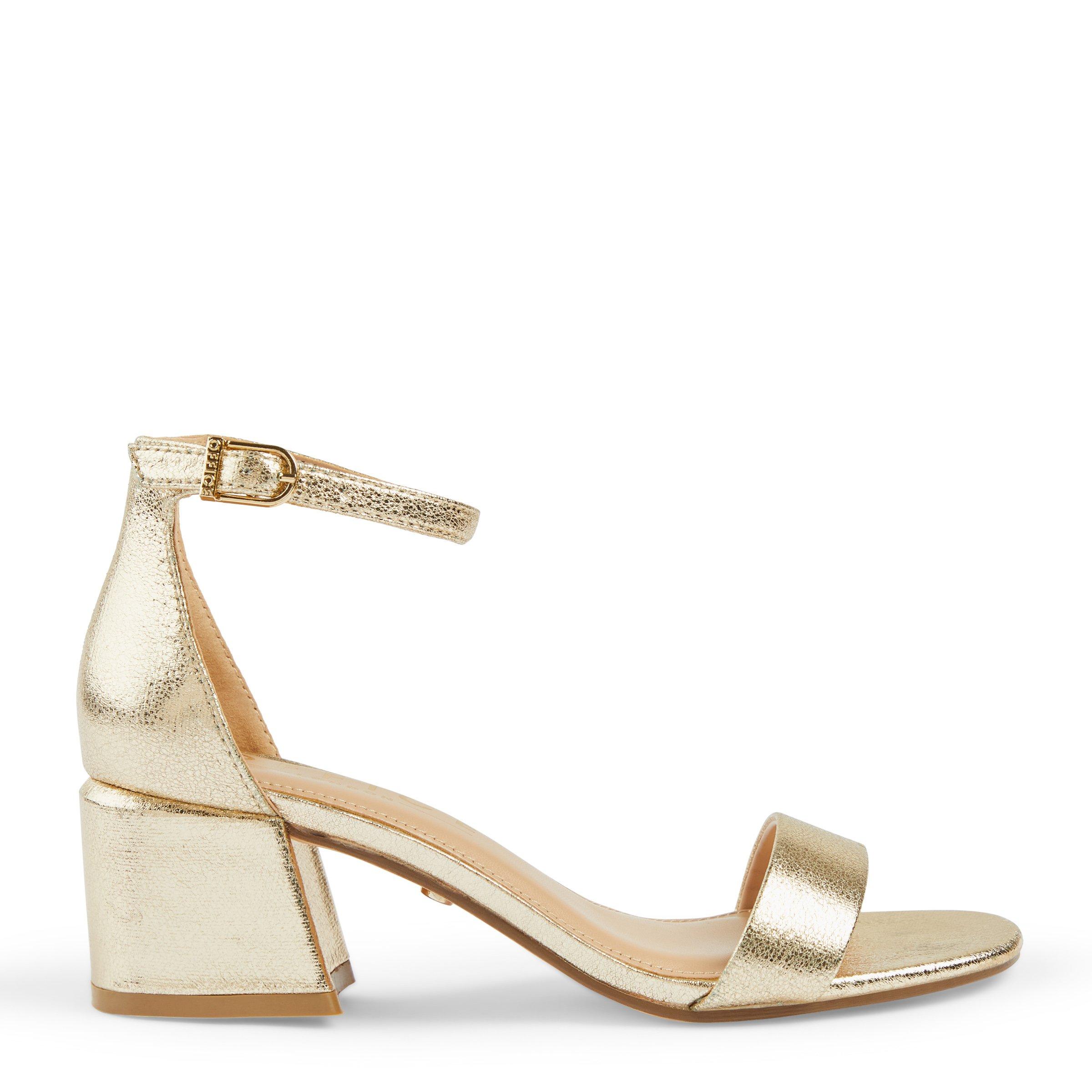 Gold ankle strap sandals best sale