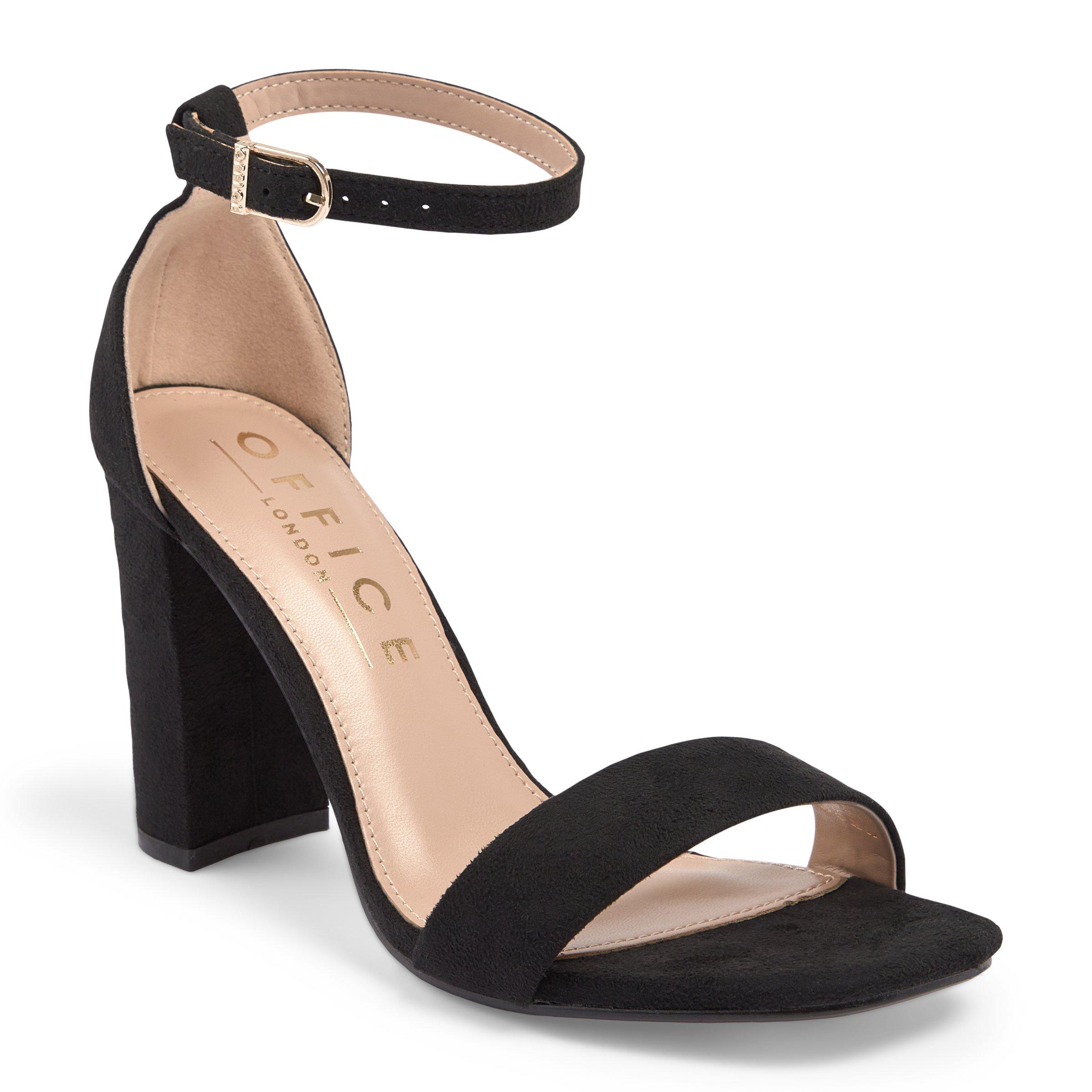 Office black 2025 sandals heels