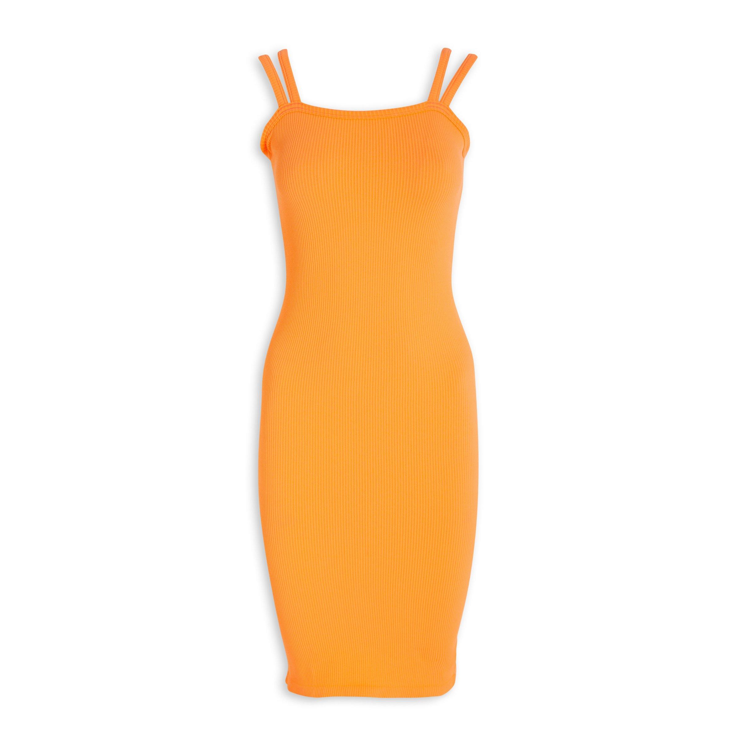 Orange bodycon dress best sale