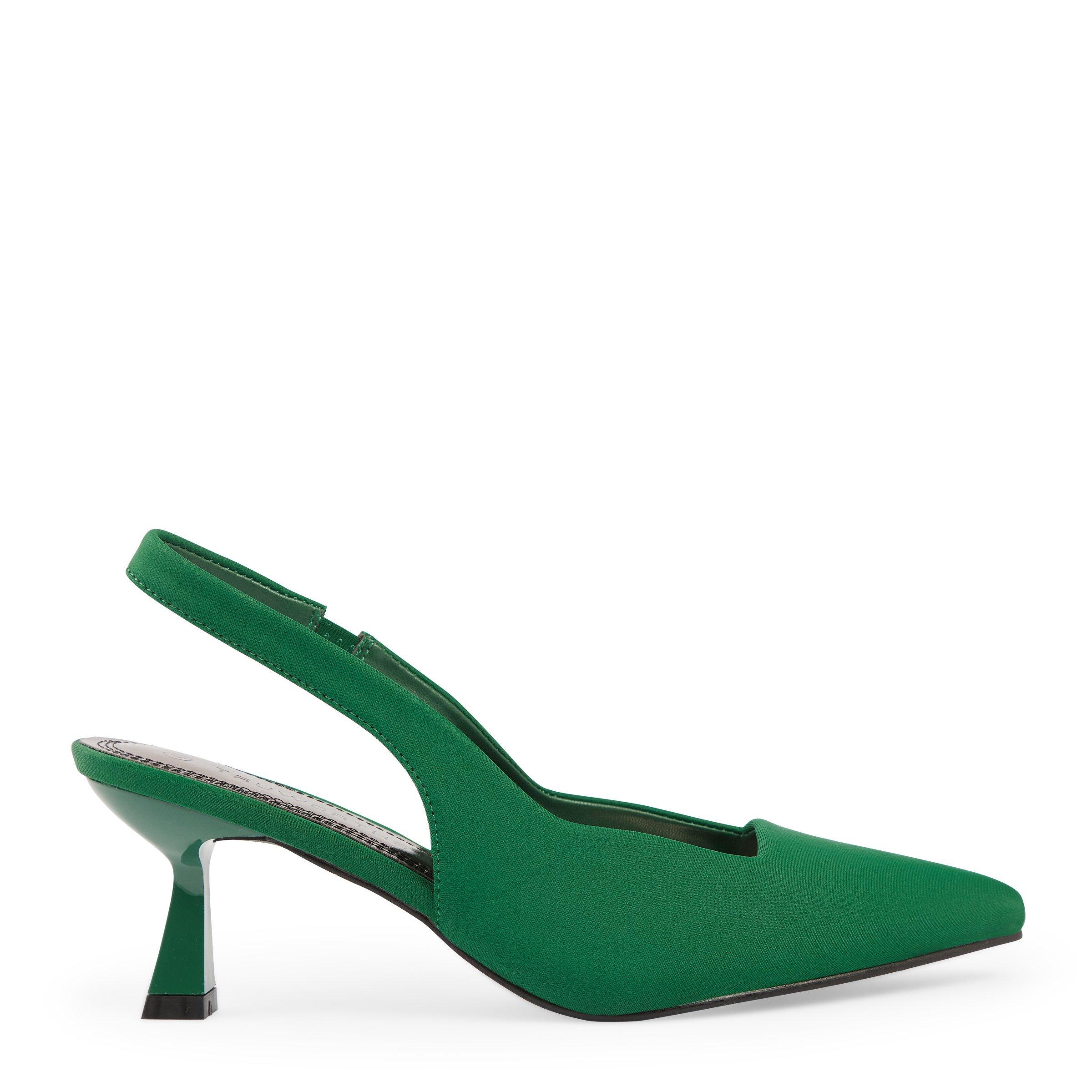 Emerald green hot sale kitten heels