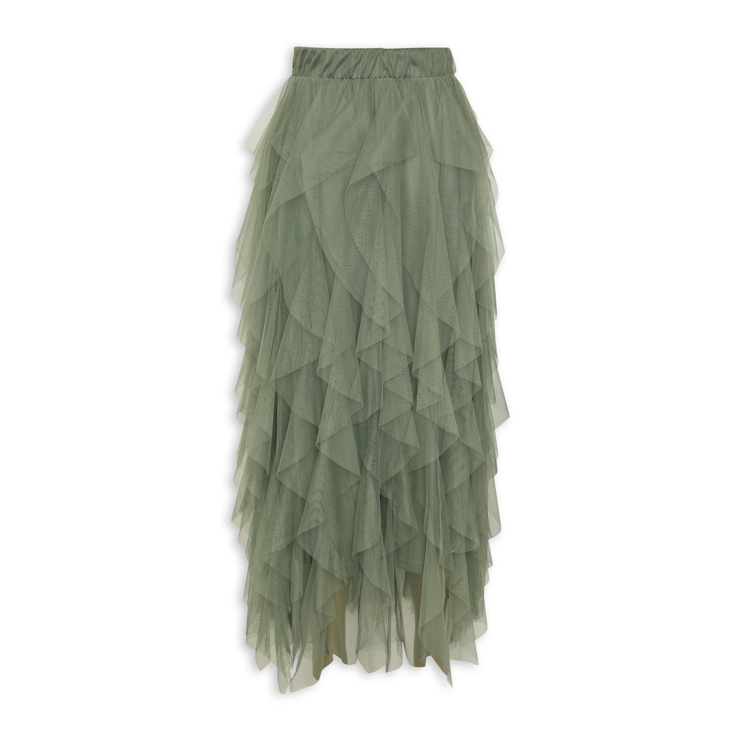 Green Tiered Skirt (3124902) | LTD Woman