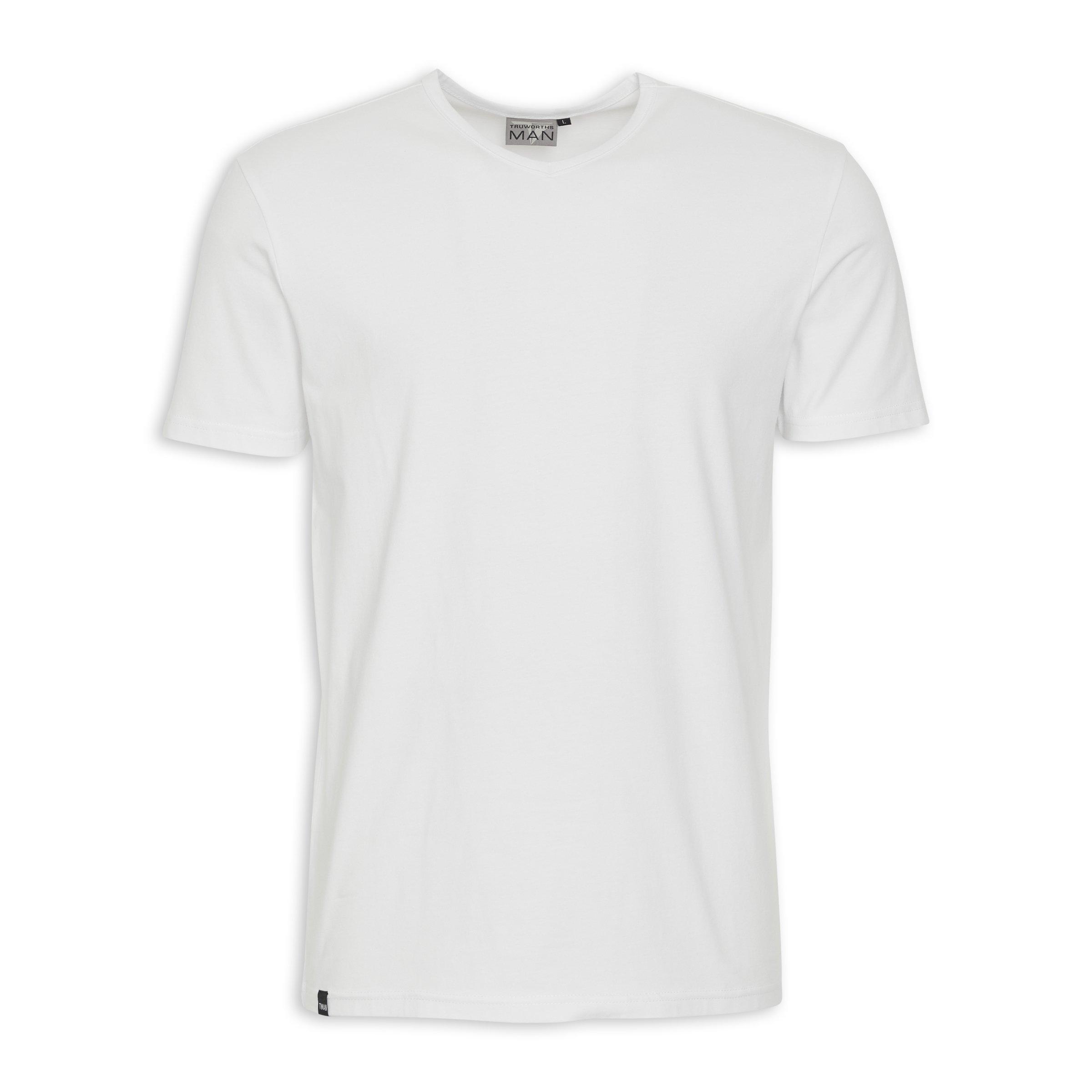 Man in plain shop white t shirt