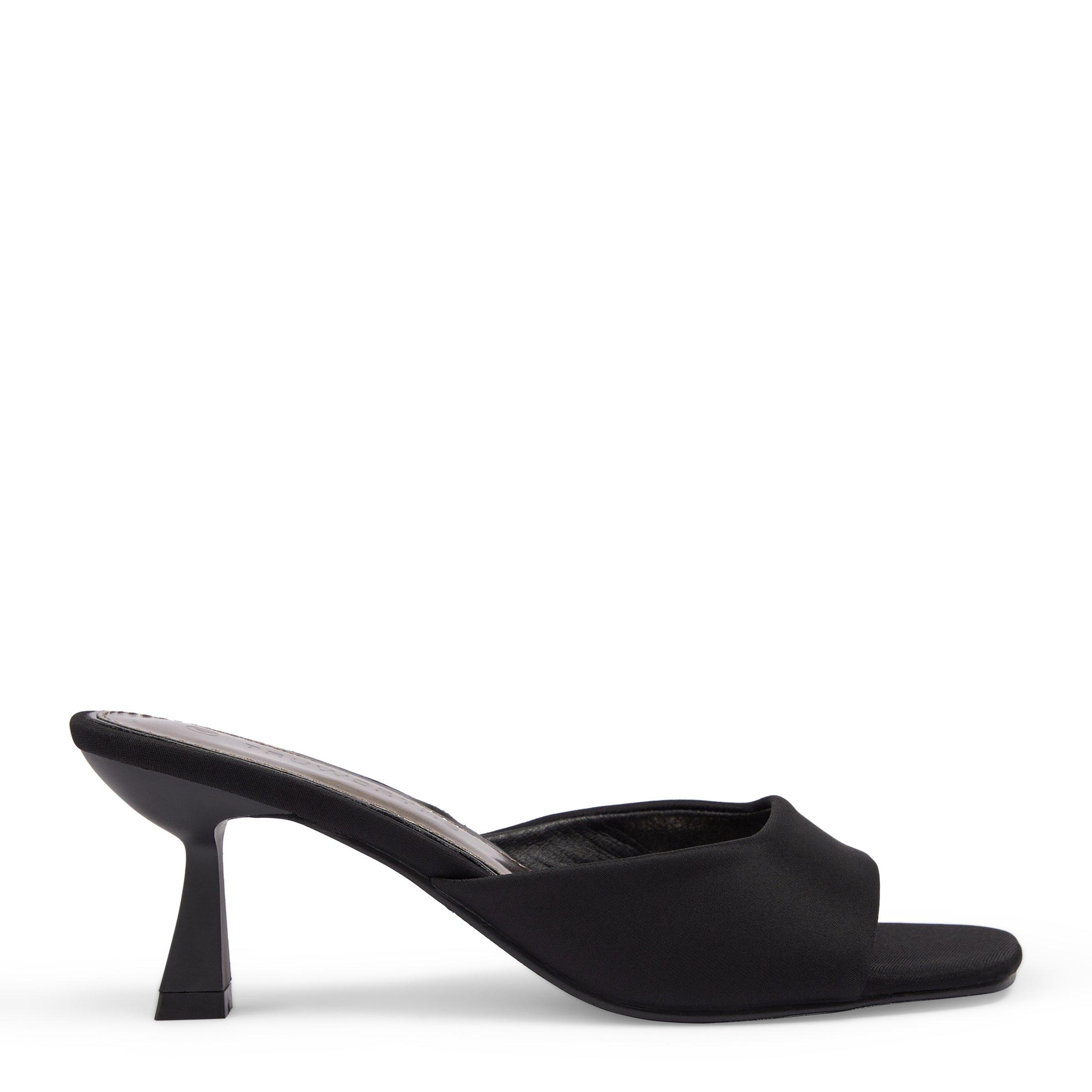 Black heeled shop mule sandals