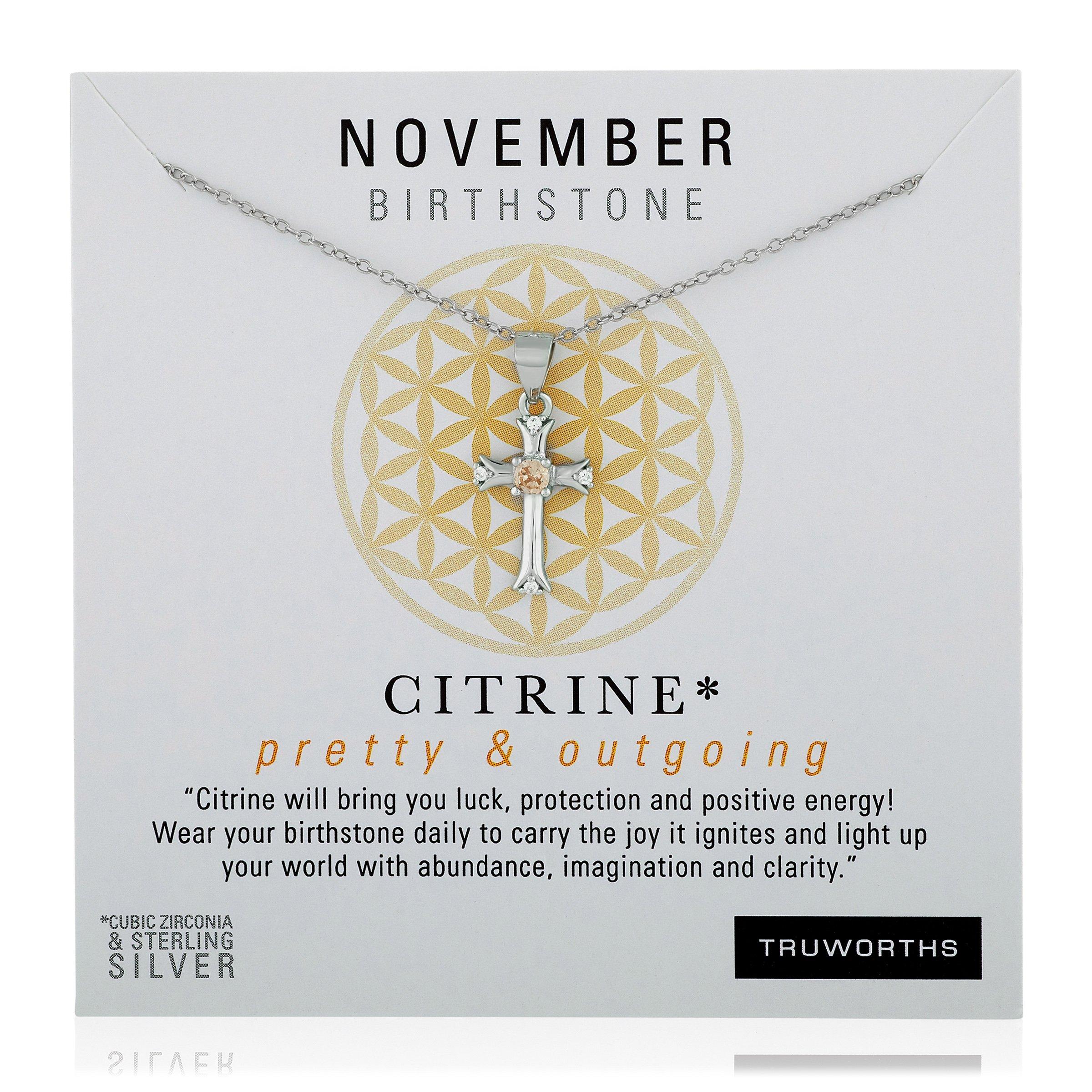 November birthstone cross deals necklace